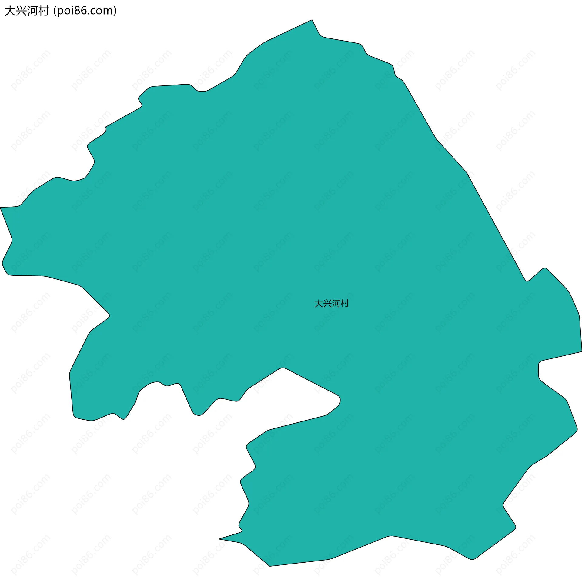 大兴河村边界地图