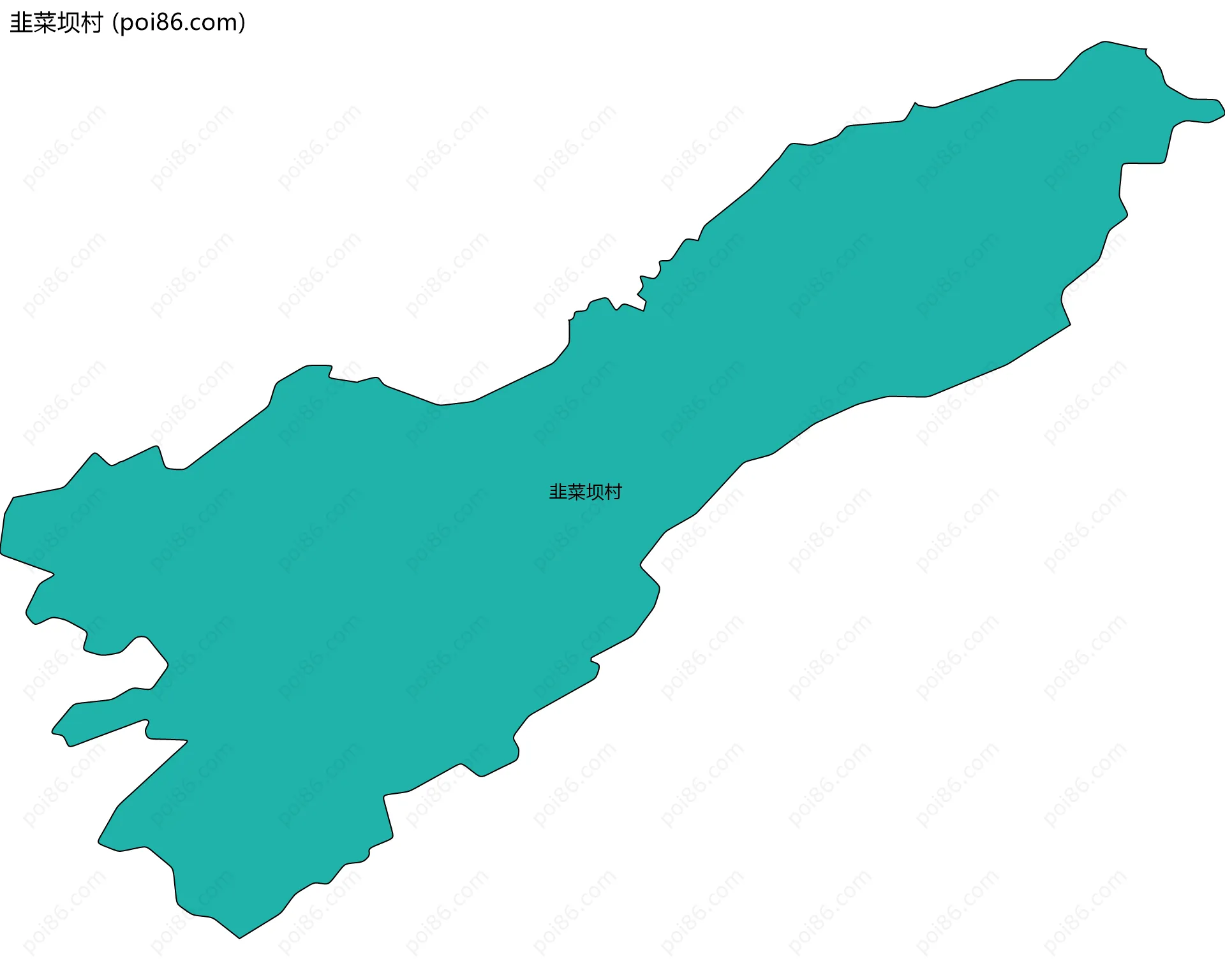 韭菜坝村边界地图