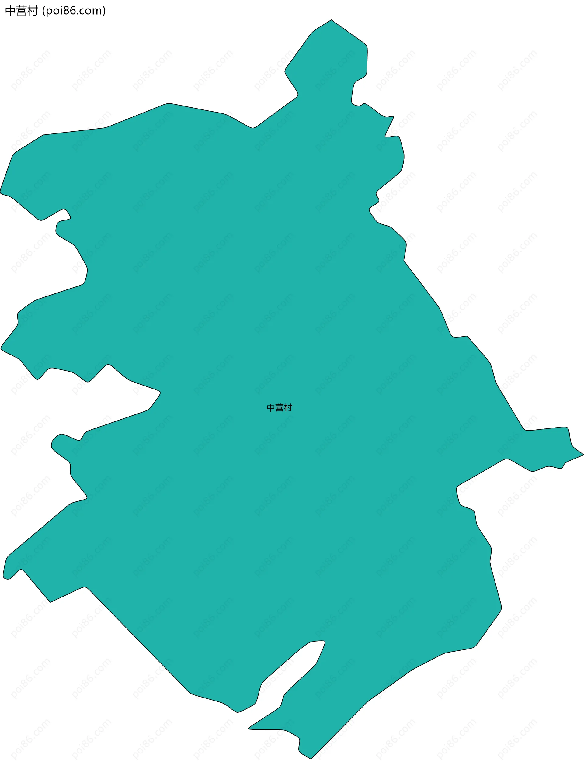 中营村边界地图