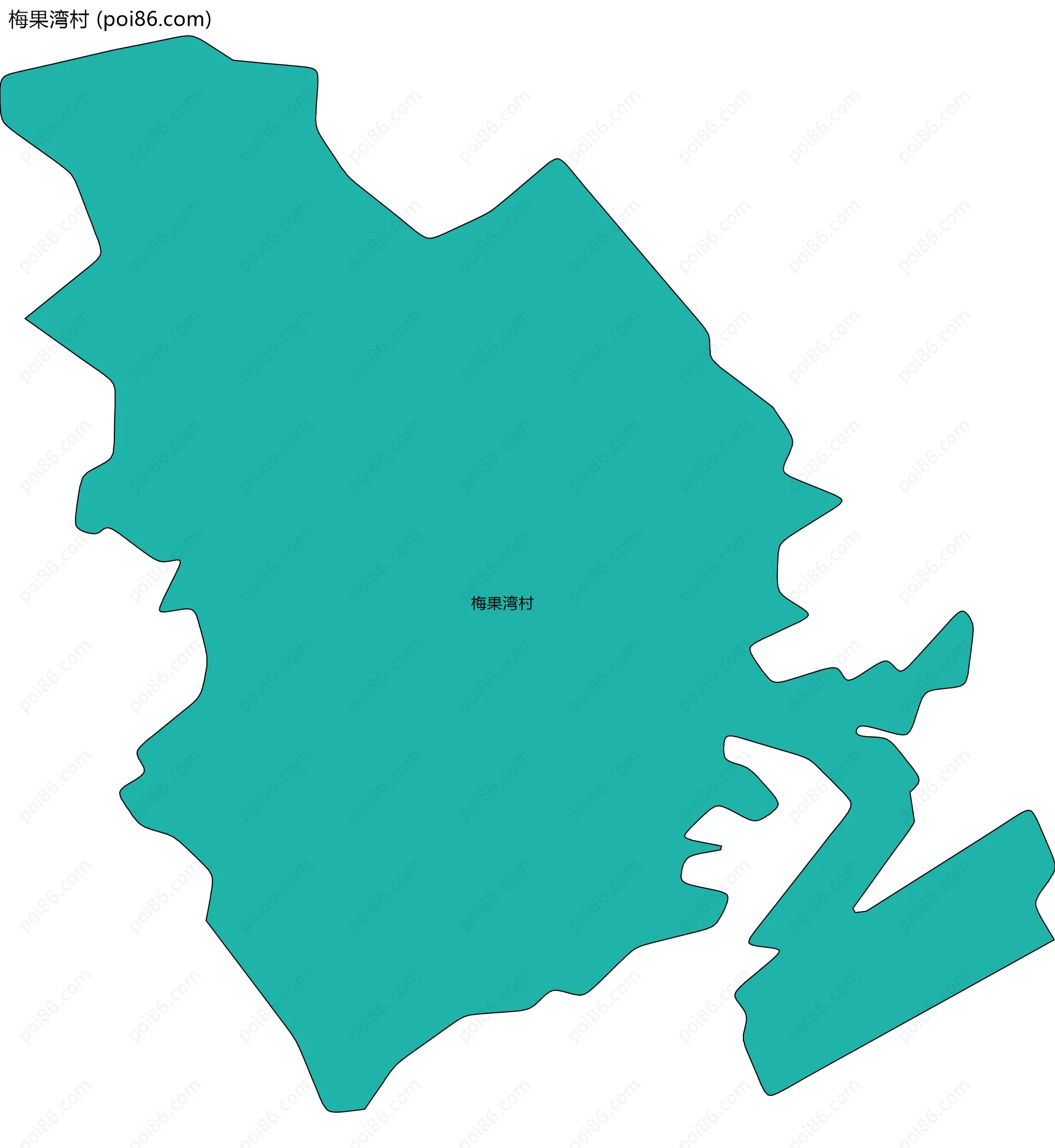 梅果湾村边界地图