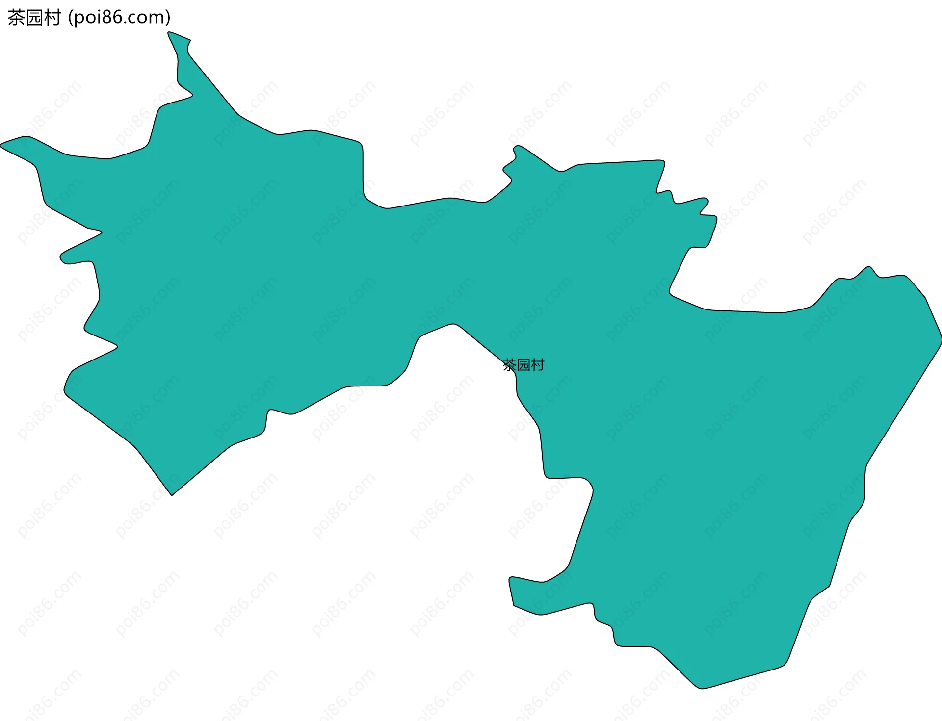 茶园村边界地图