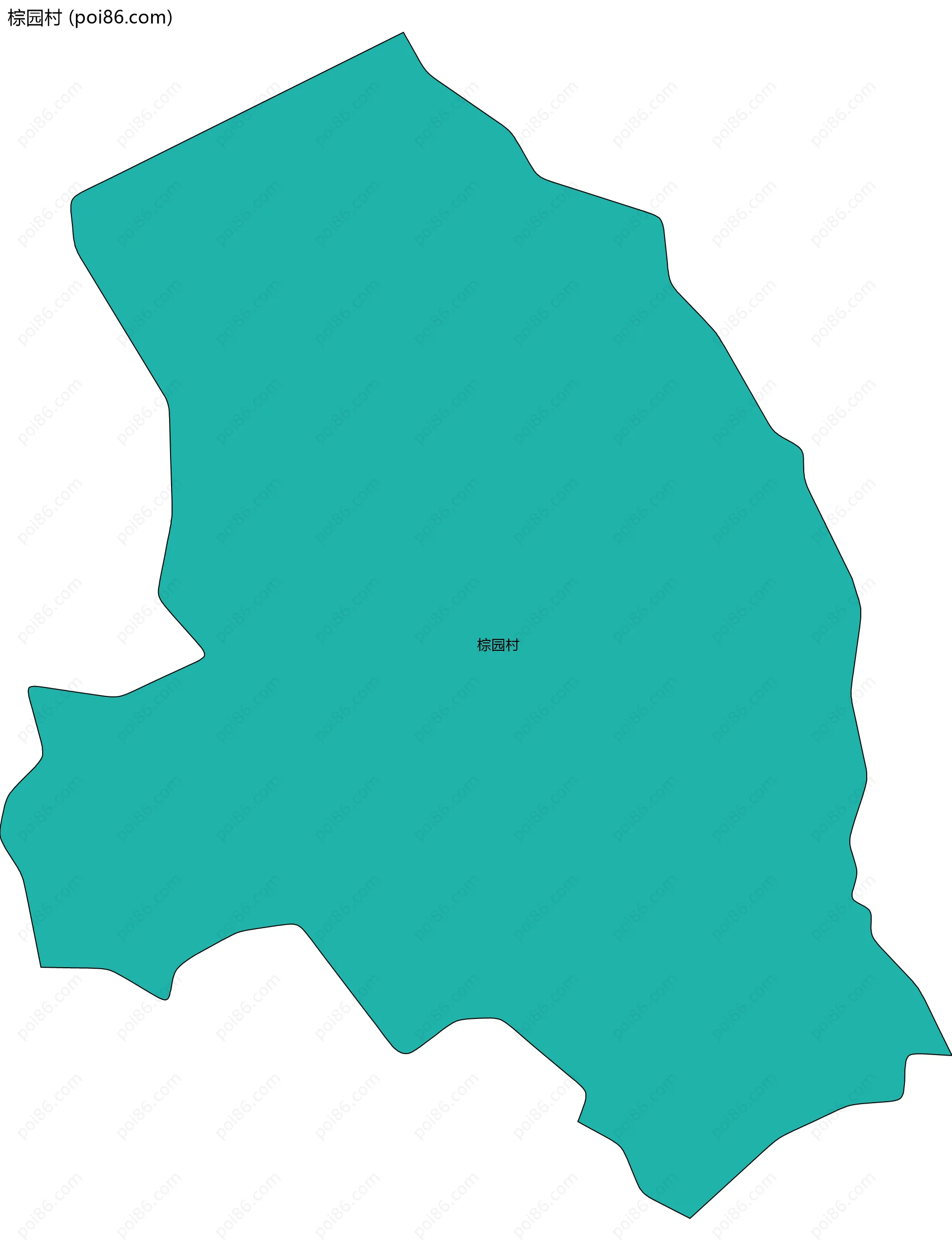 棕园村边界地图