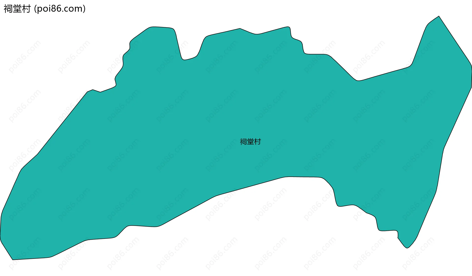 祠堂村边界地图