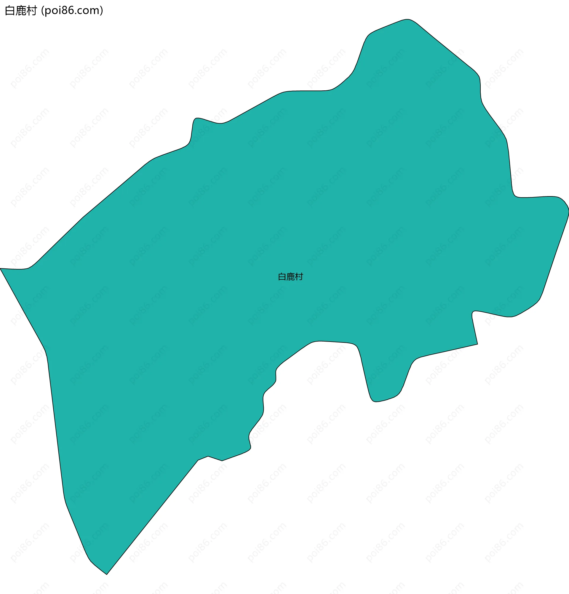 白鹿村边界地图