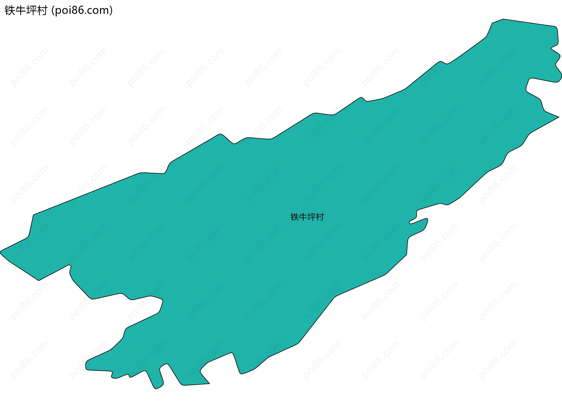 铁牛坪村边界地图