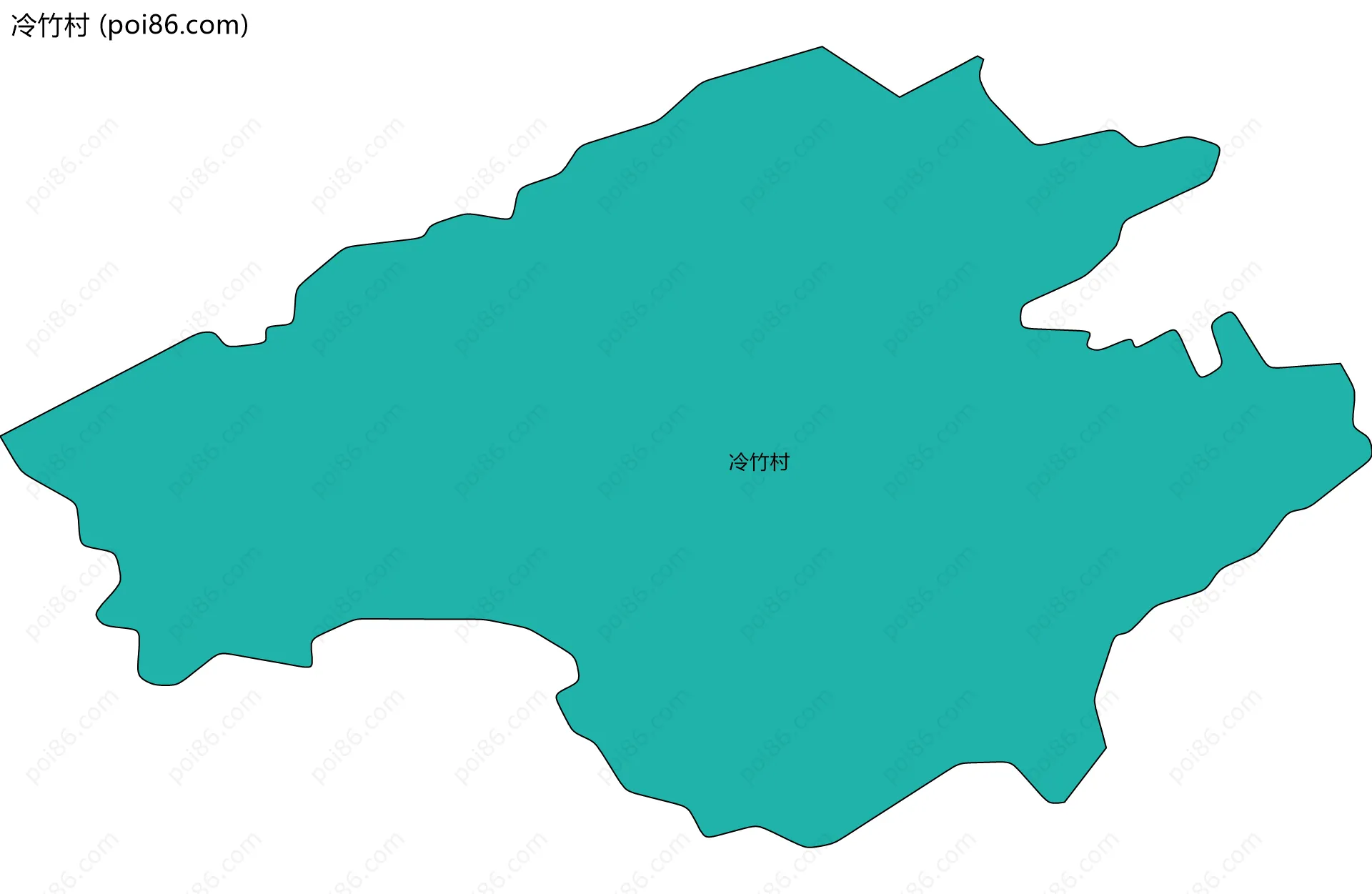 冷竹村边界地图