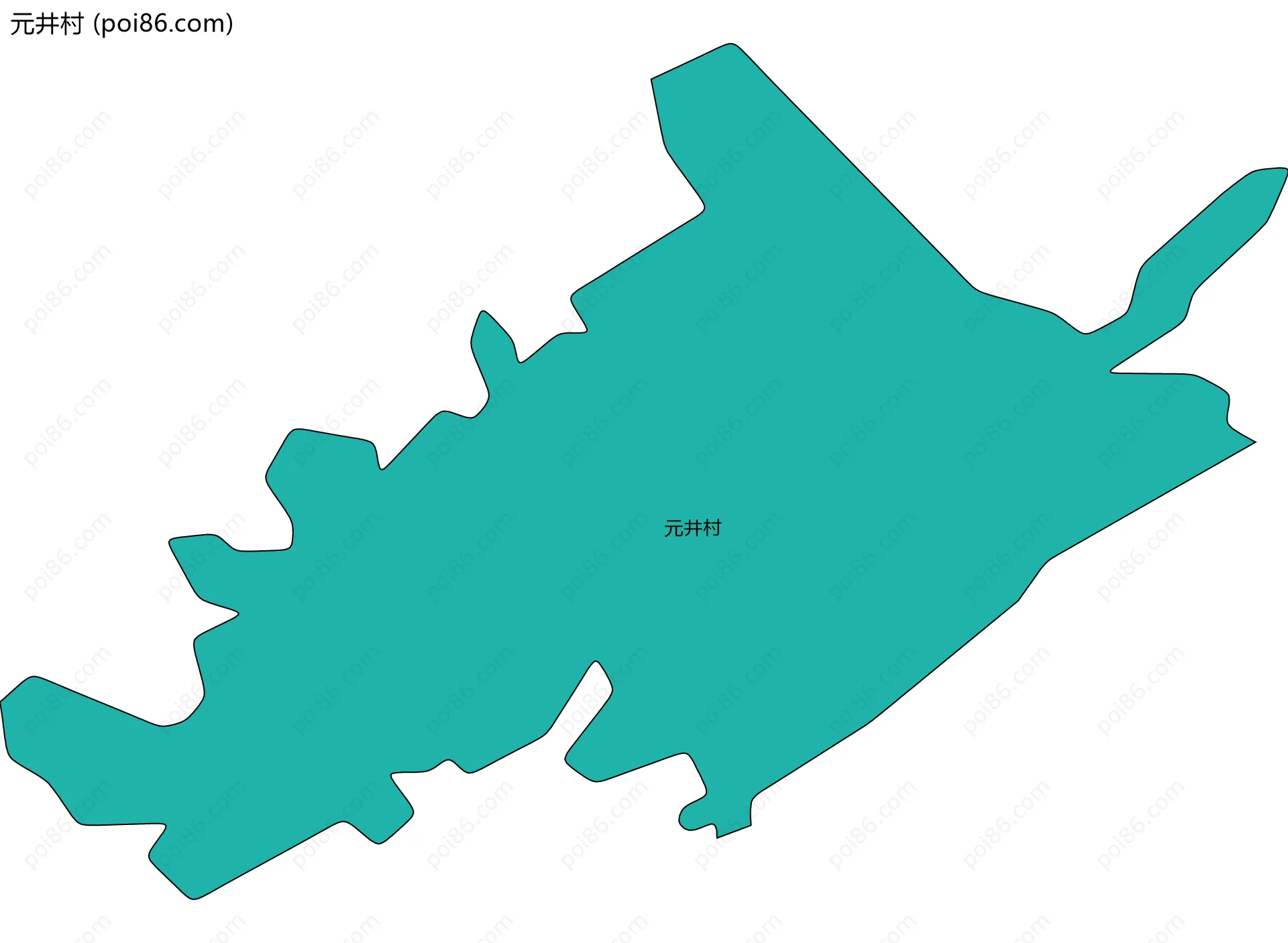 元井村边界地图
