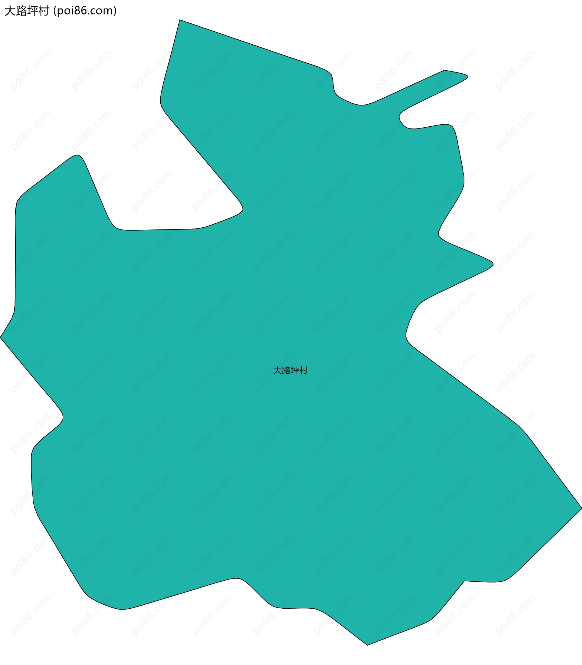 大路坪村边界地图