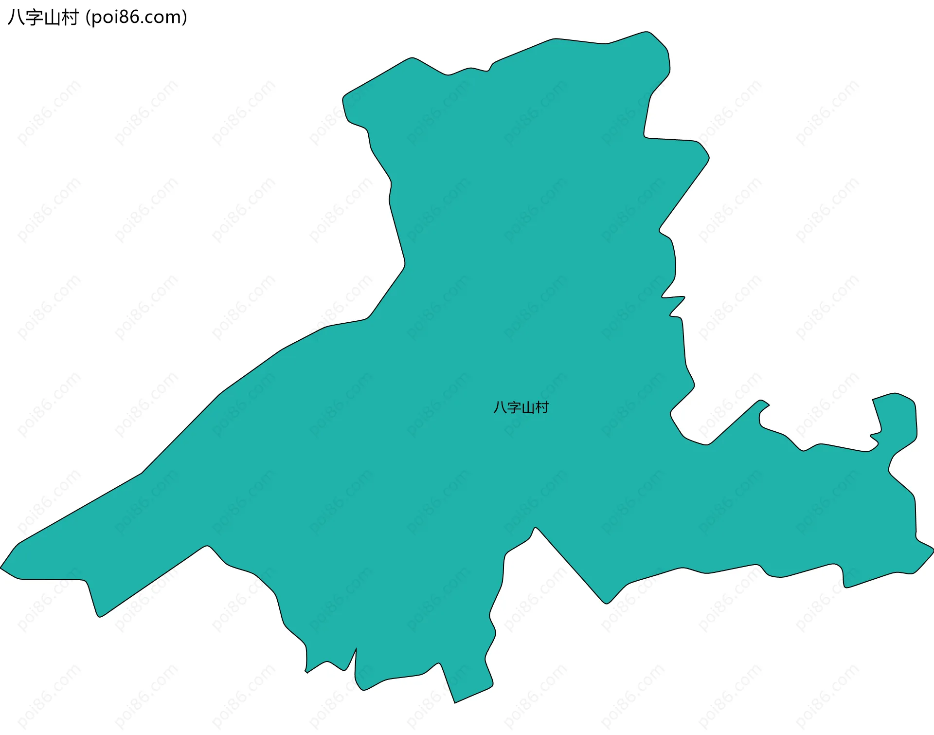 八字山村边界地图