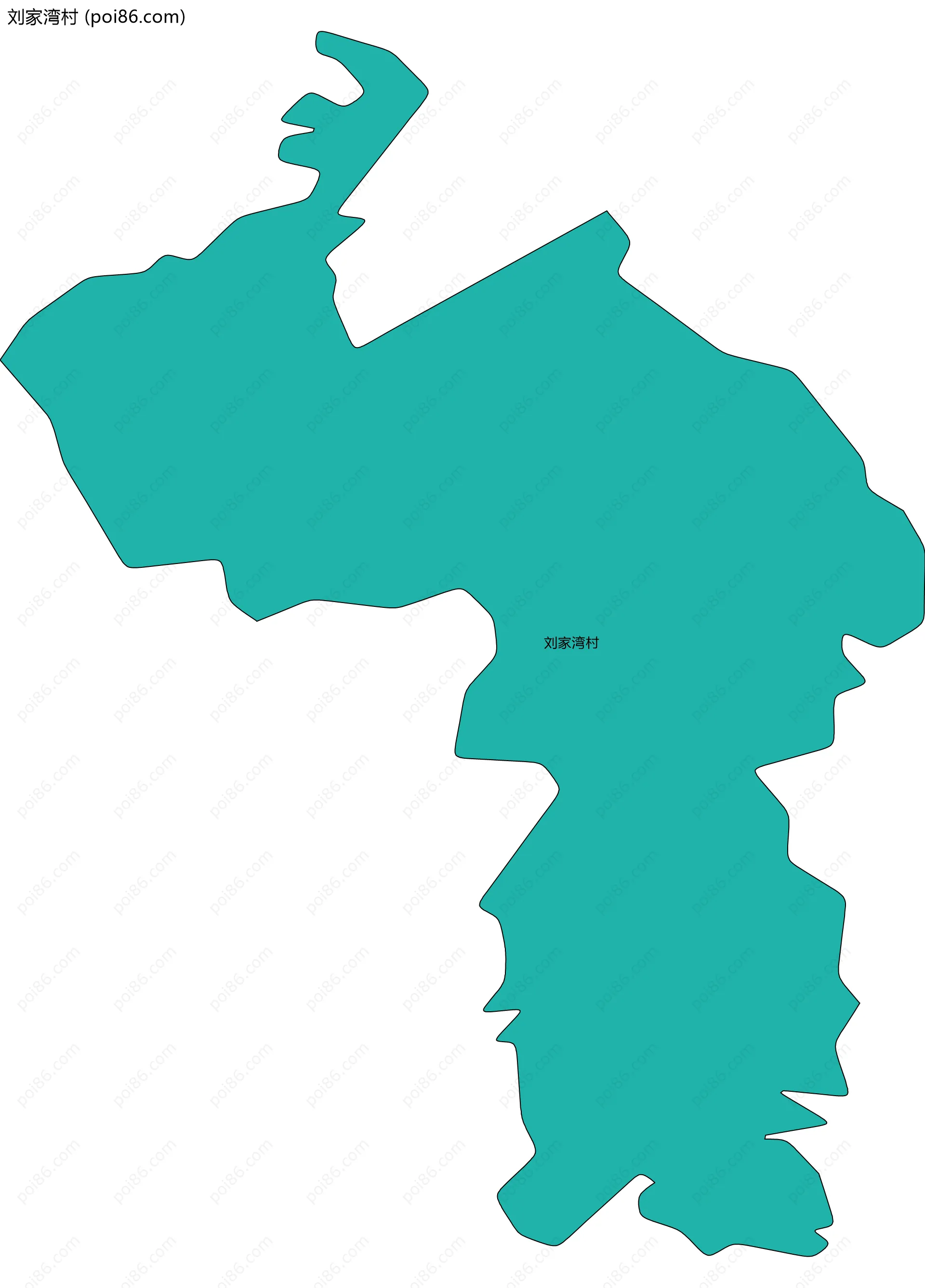 刘家湾村边界地图