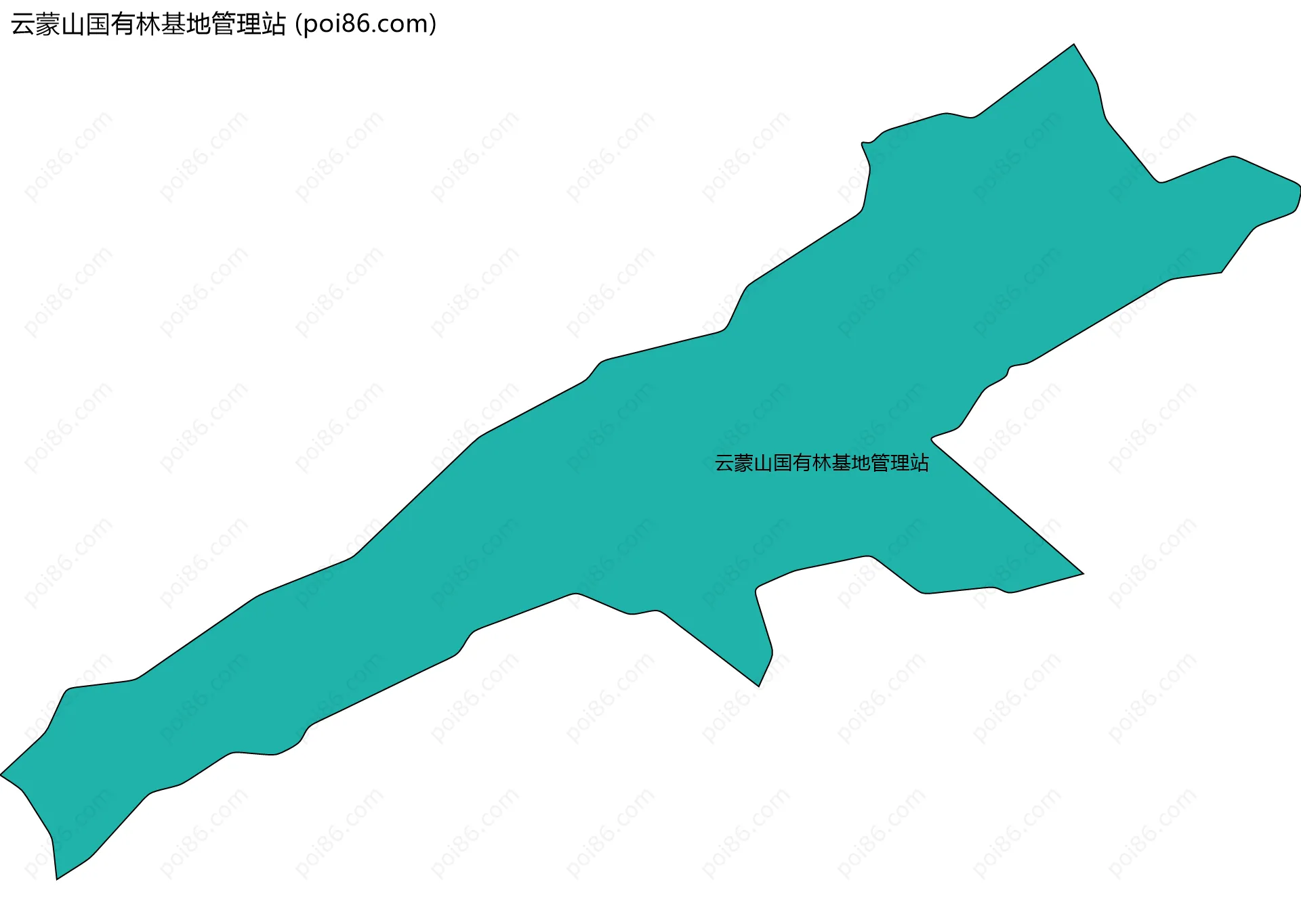 云蒙山国有林基地管理站边界地图