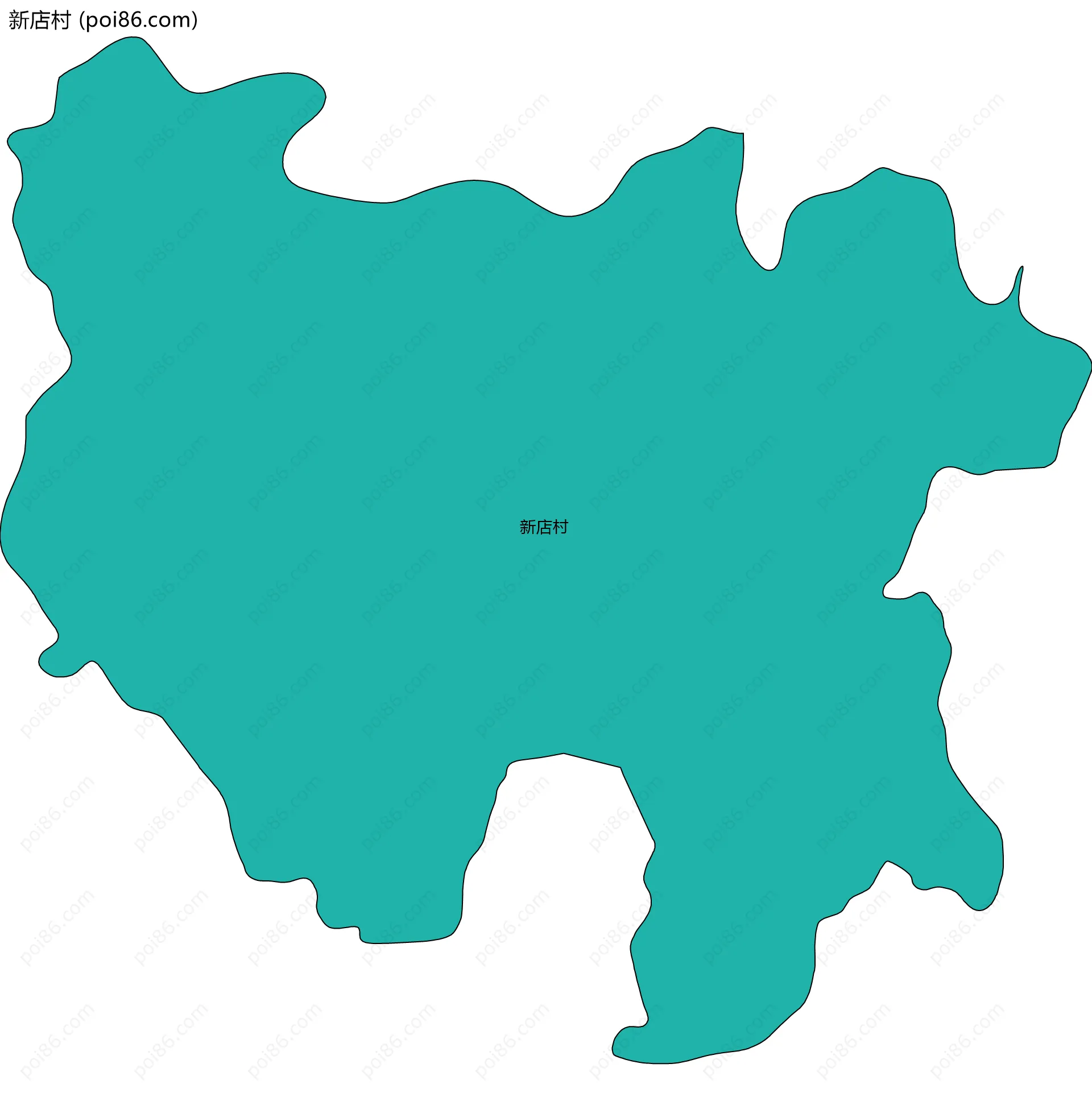 新店村边界地图