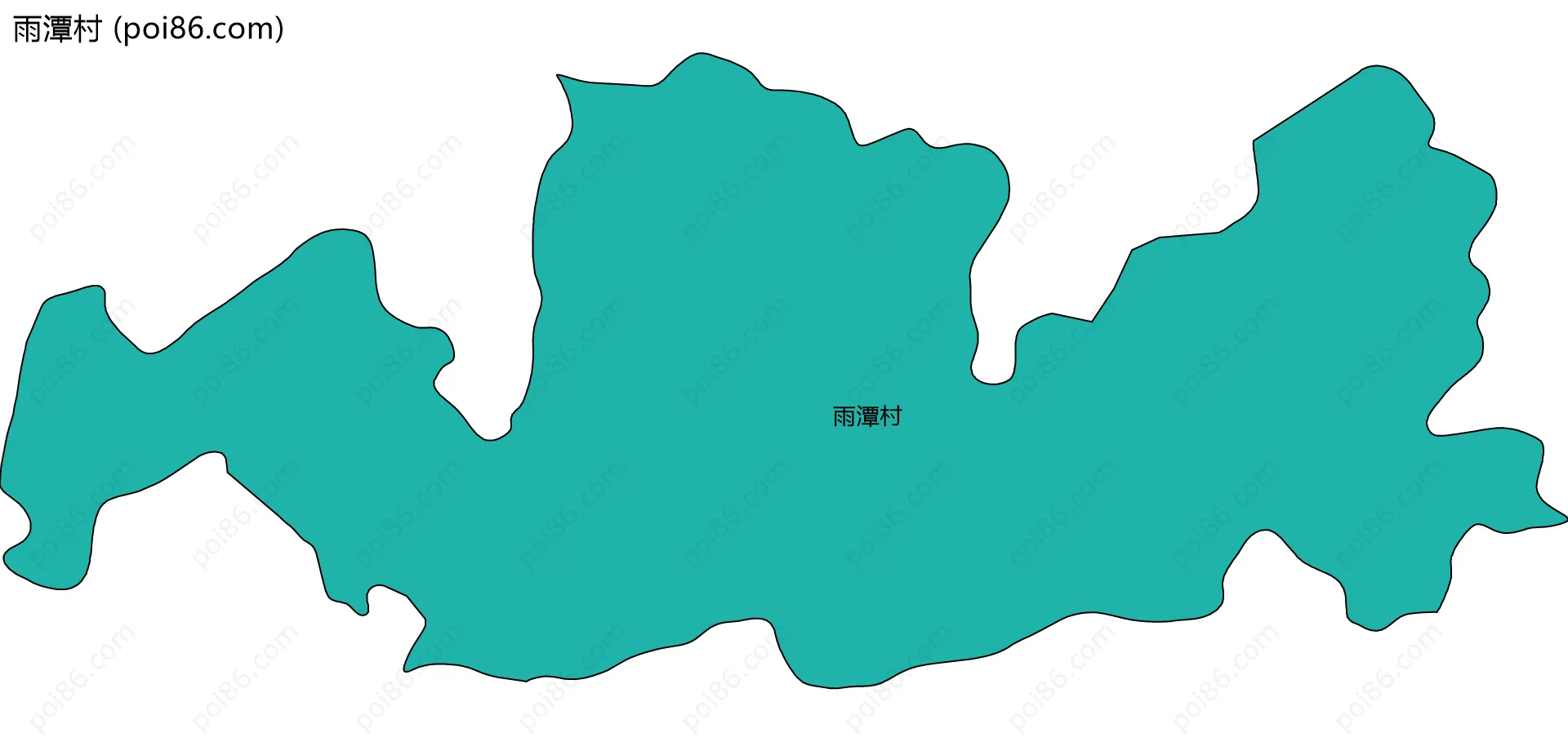 雨潭村边界地图