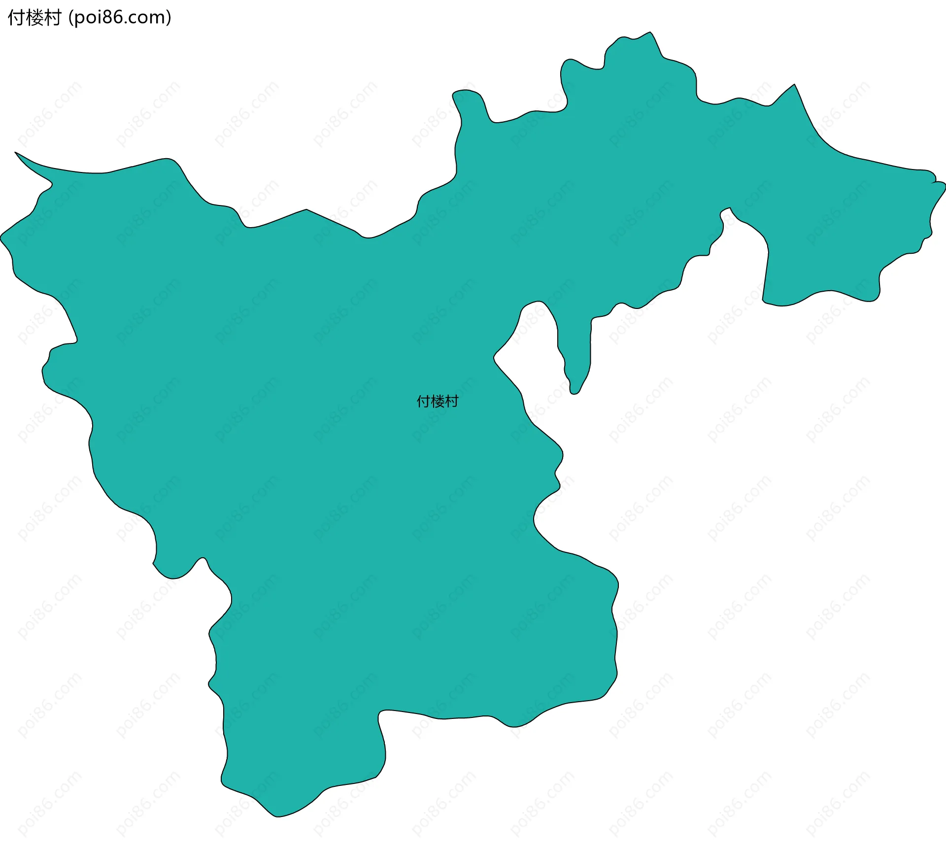 付楼村边界地图