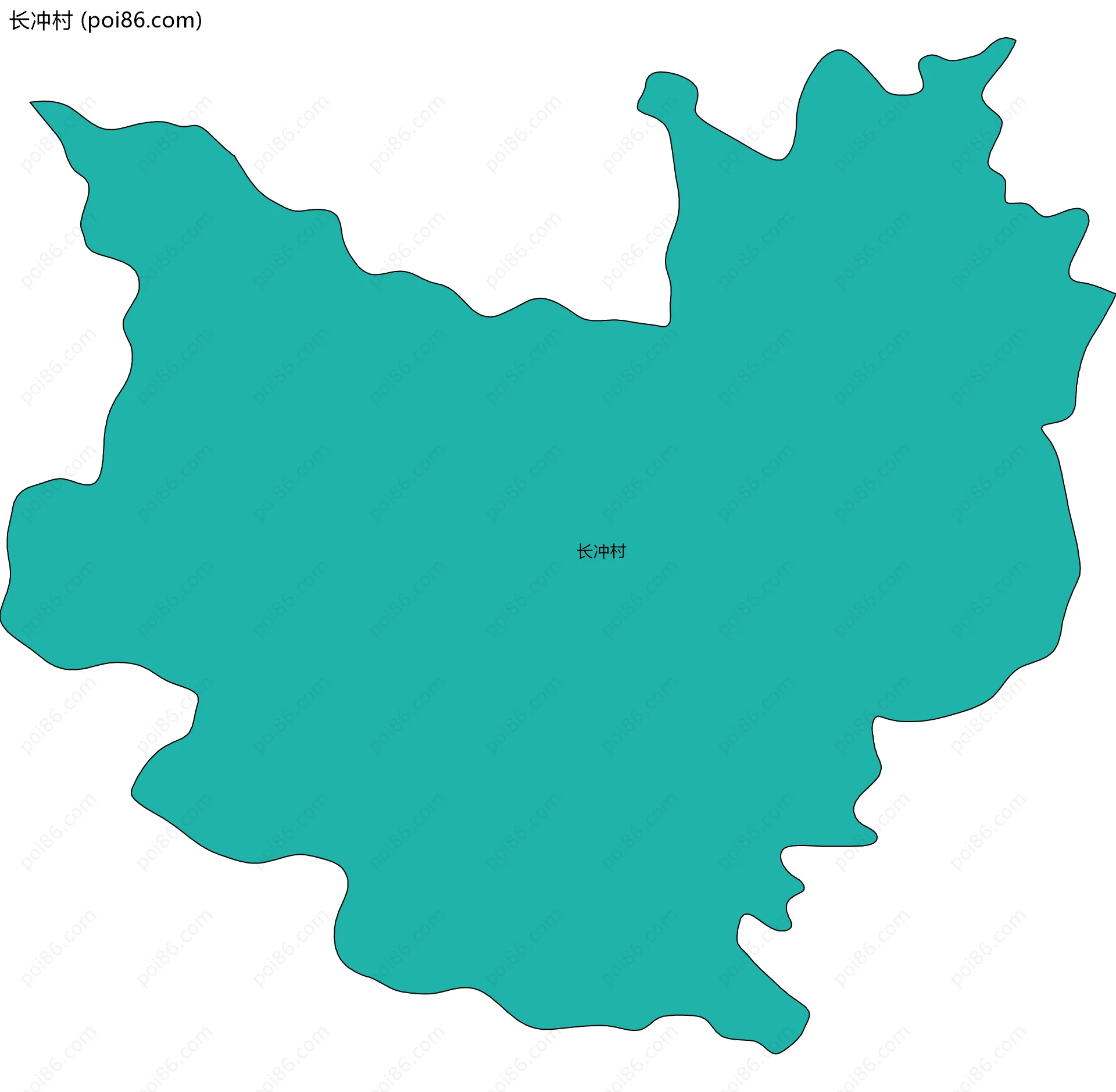 长冲村边界地图