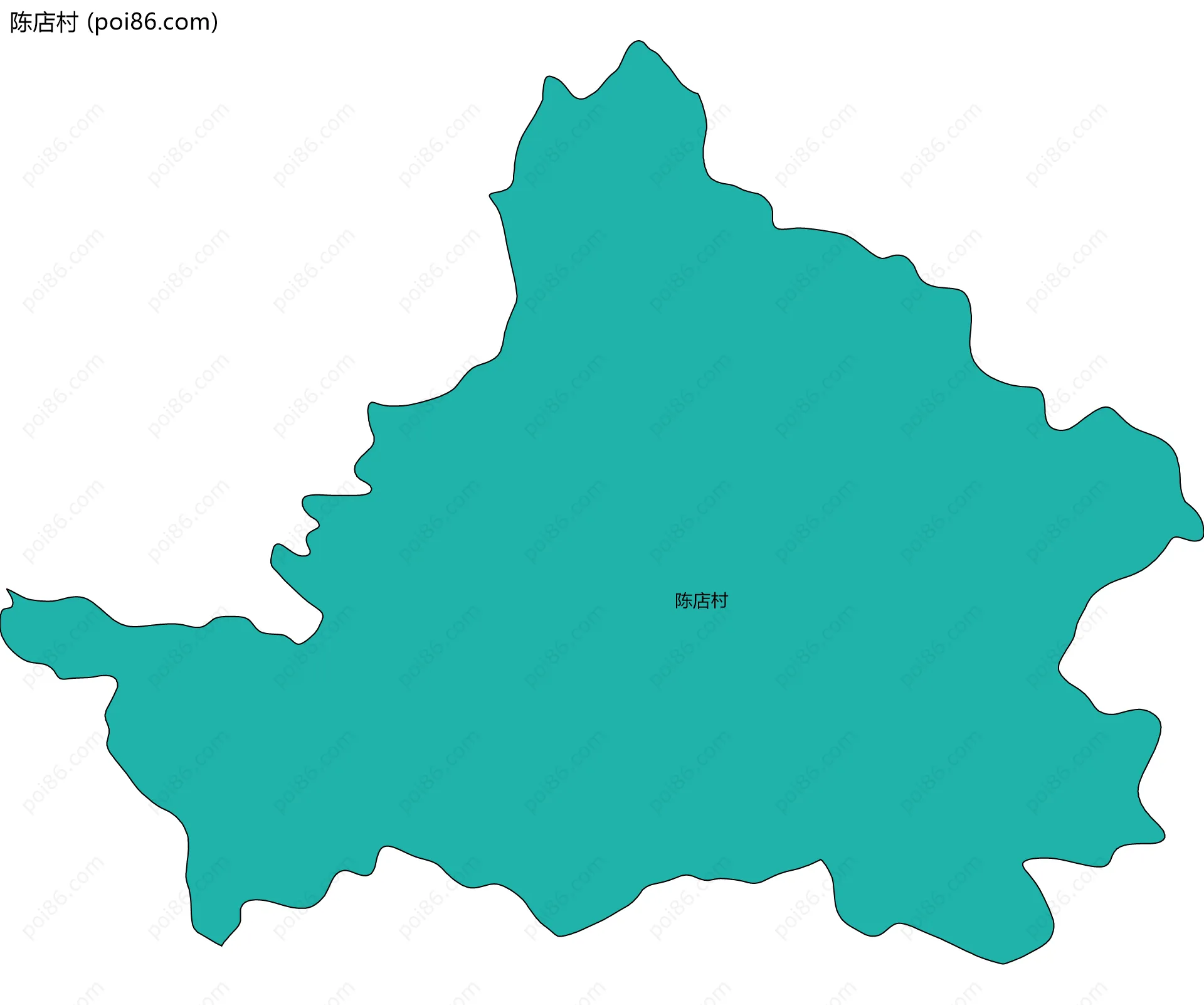 陈店村边界地图