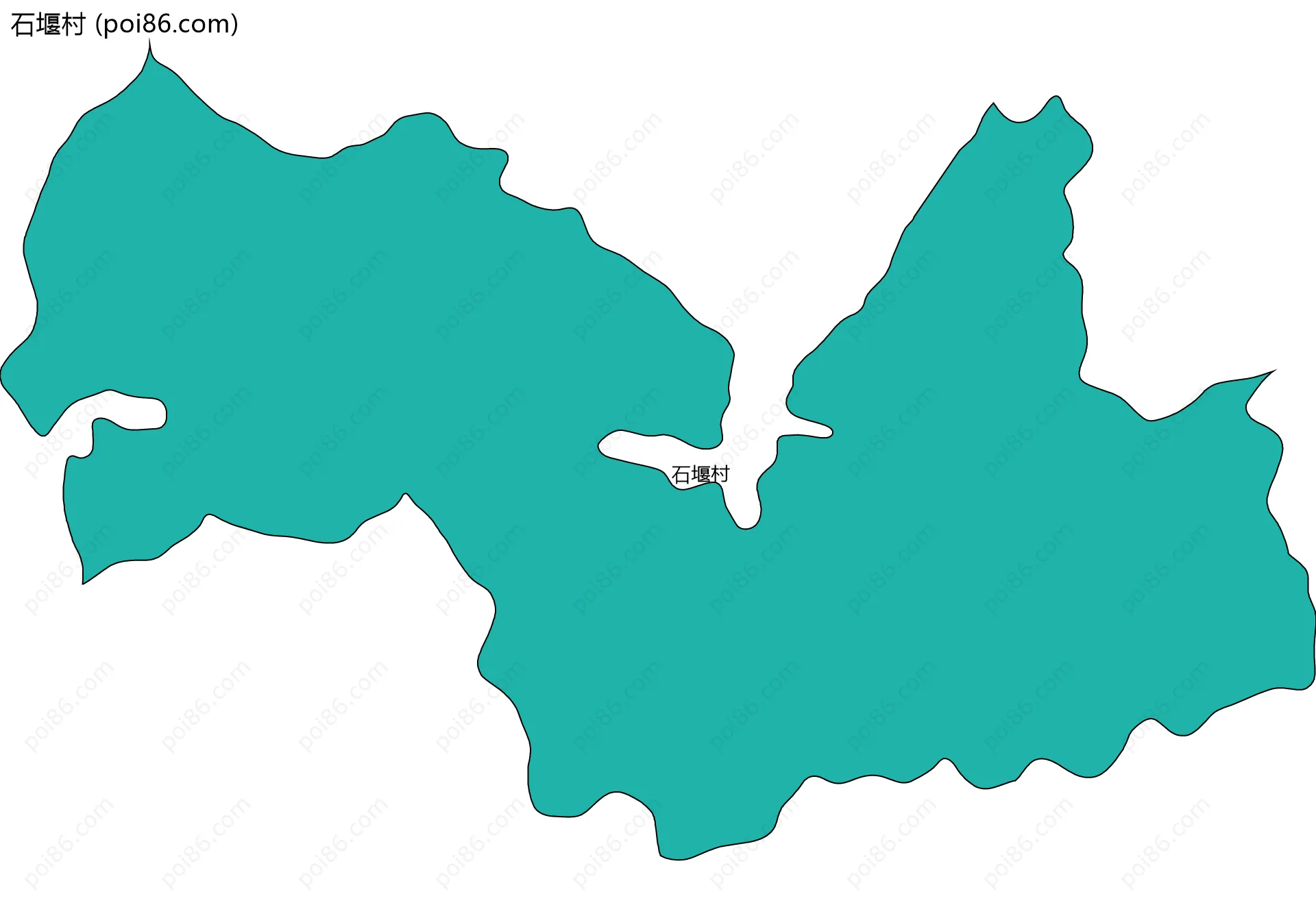 石堰村边界地图