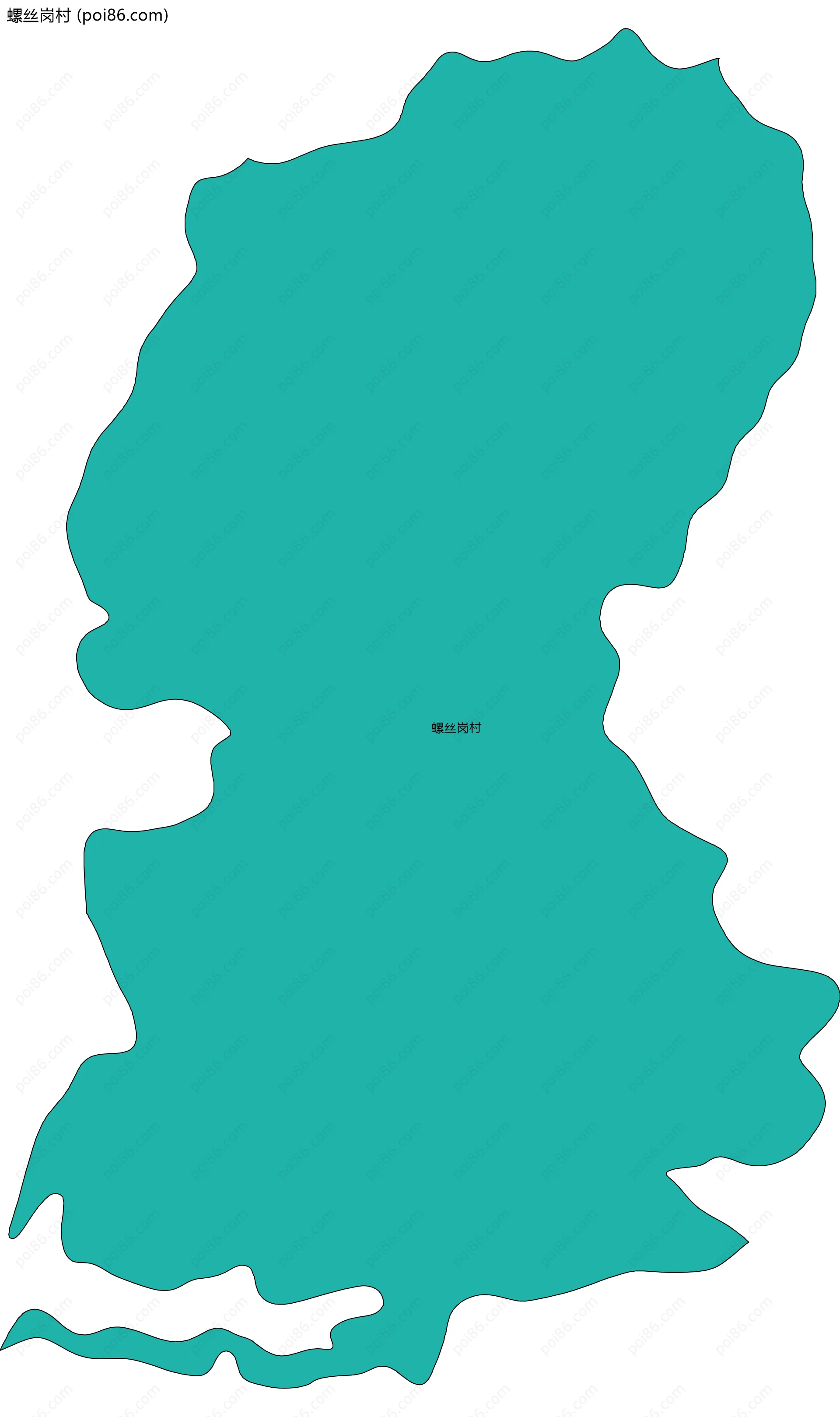 螺丝岗村边界地图