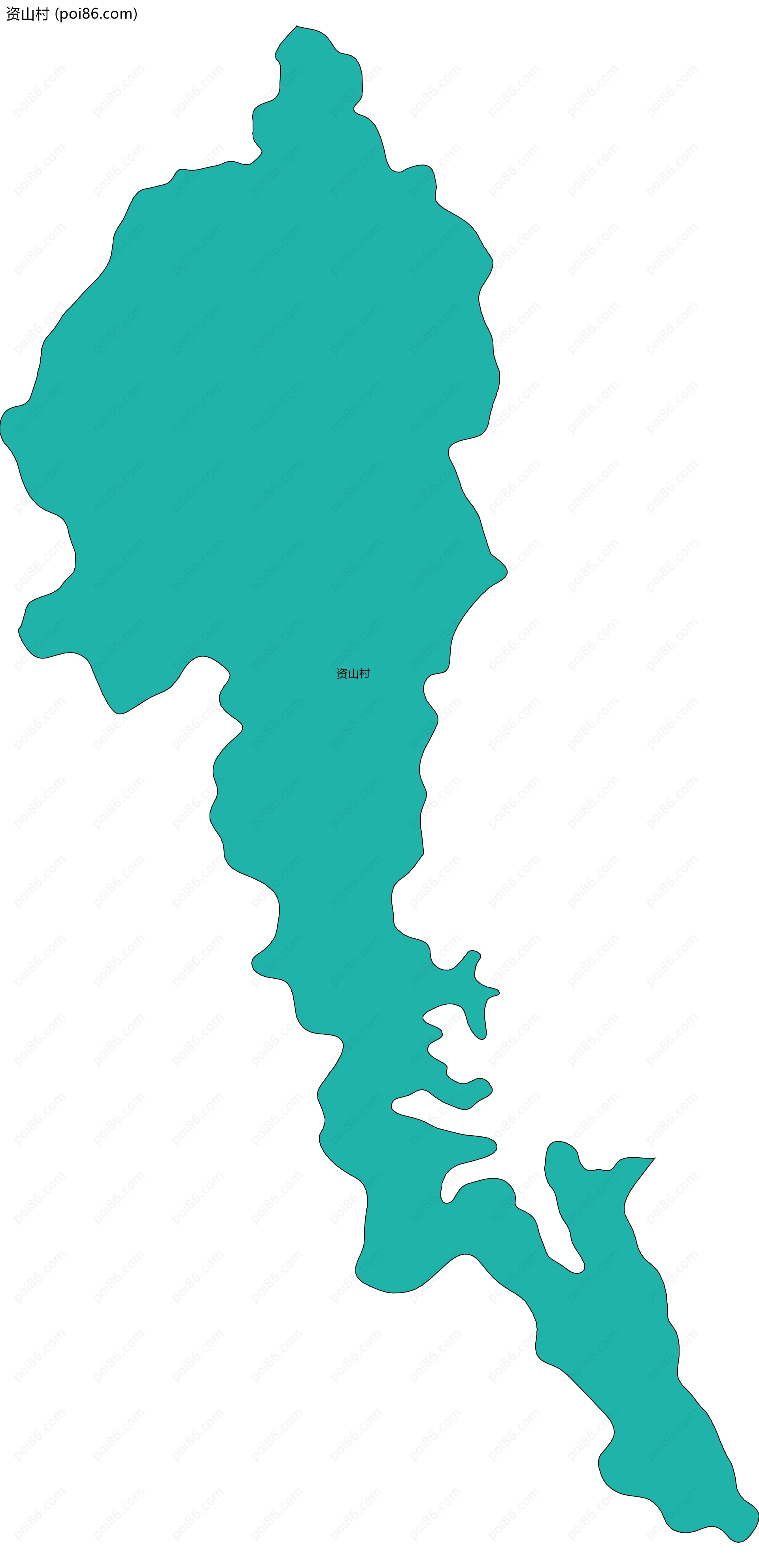 资山村边界地图