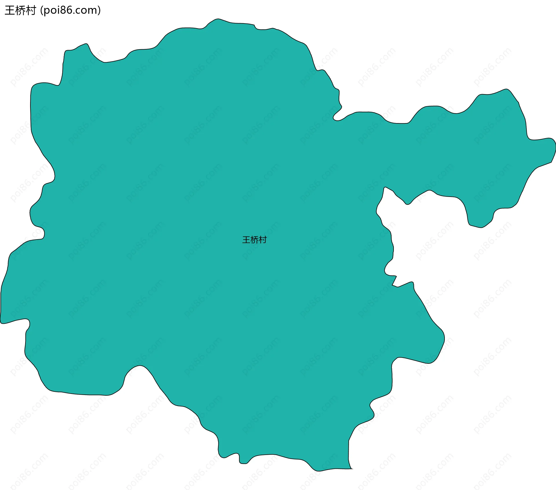 王桥村边界地图