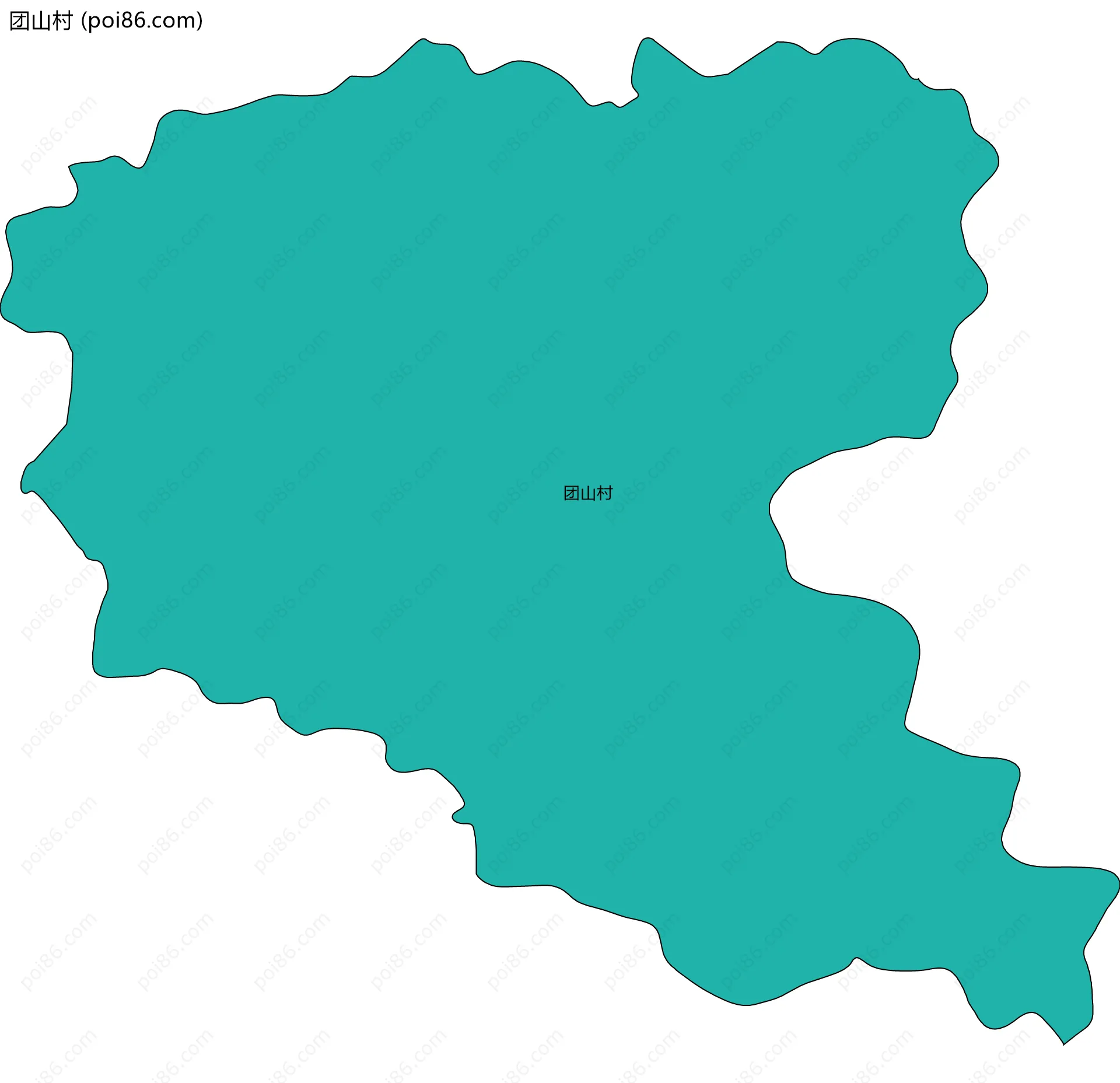 团山村边界地图