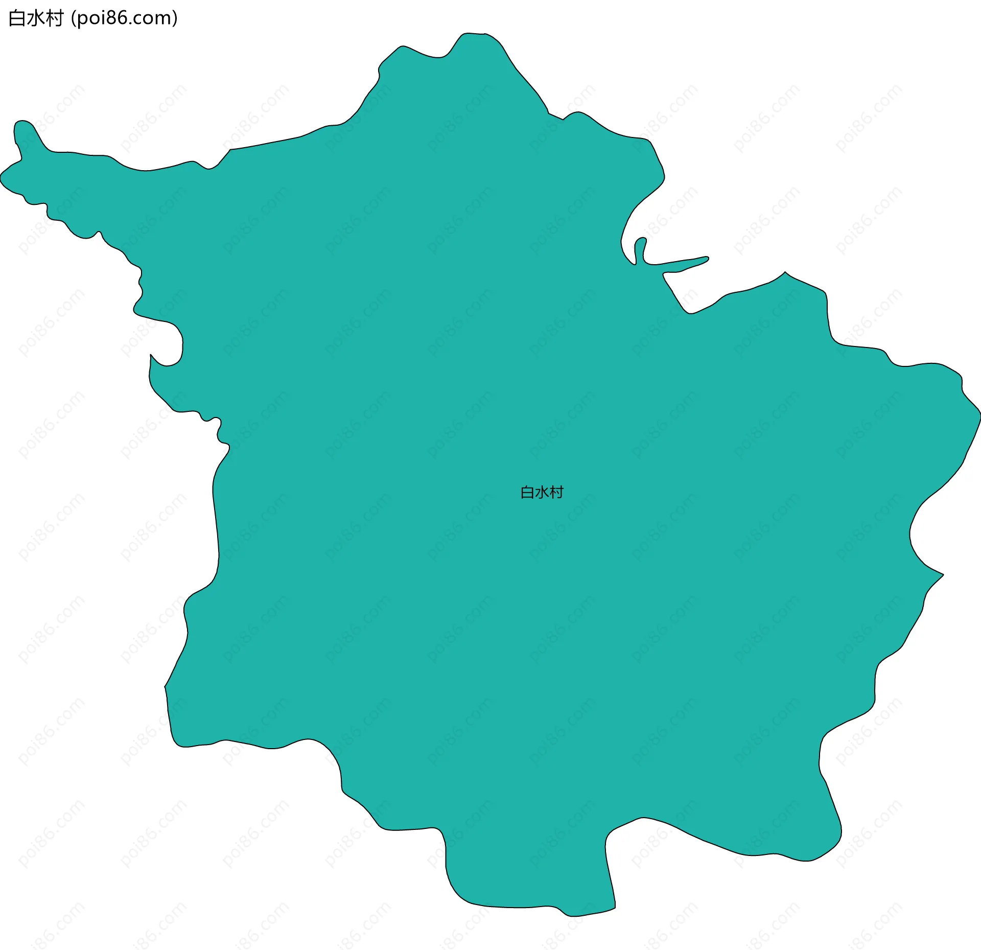白水村边界地图