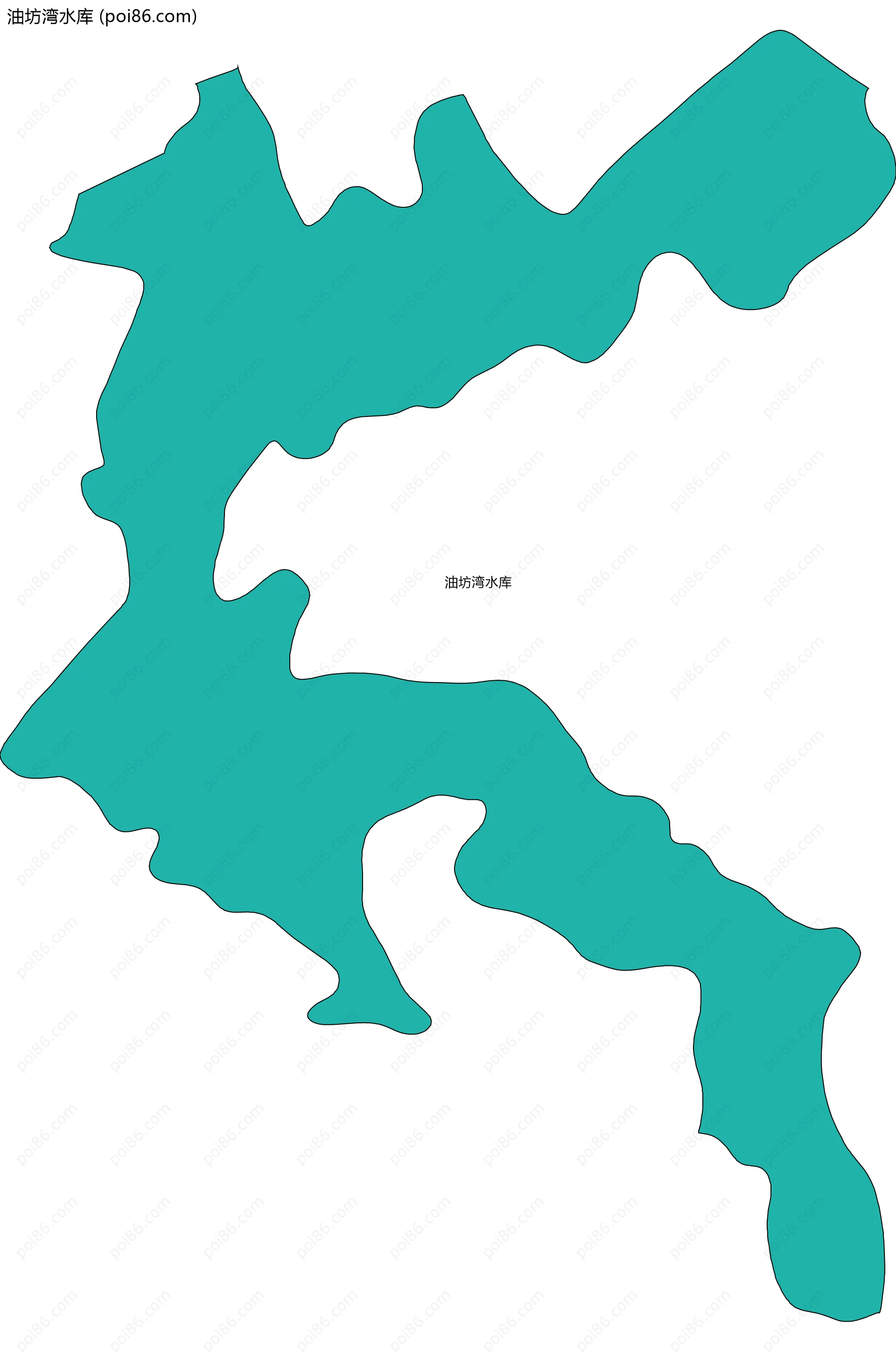 油坊湾水库边界地图