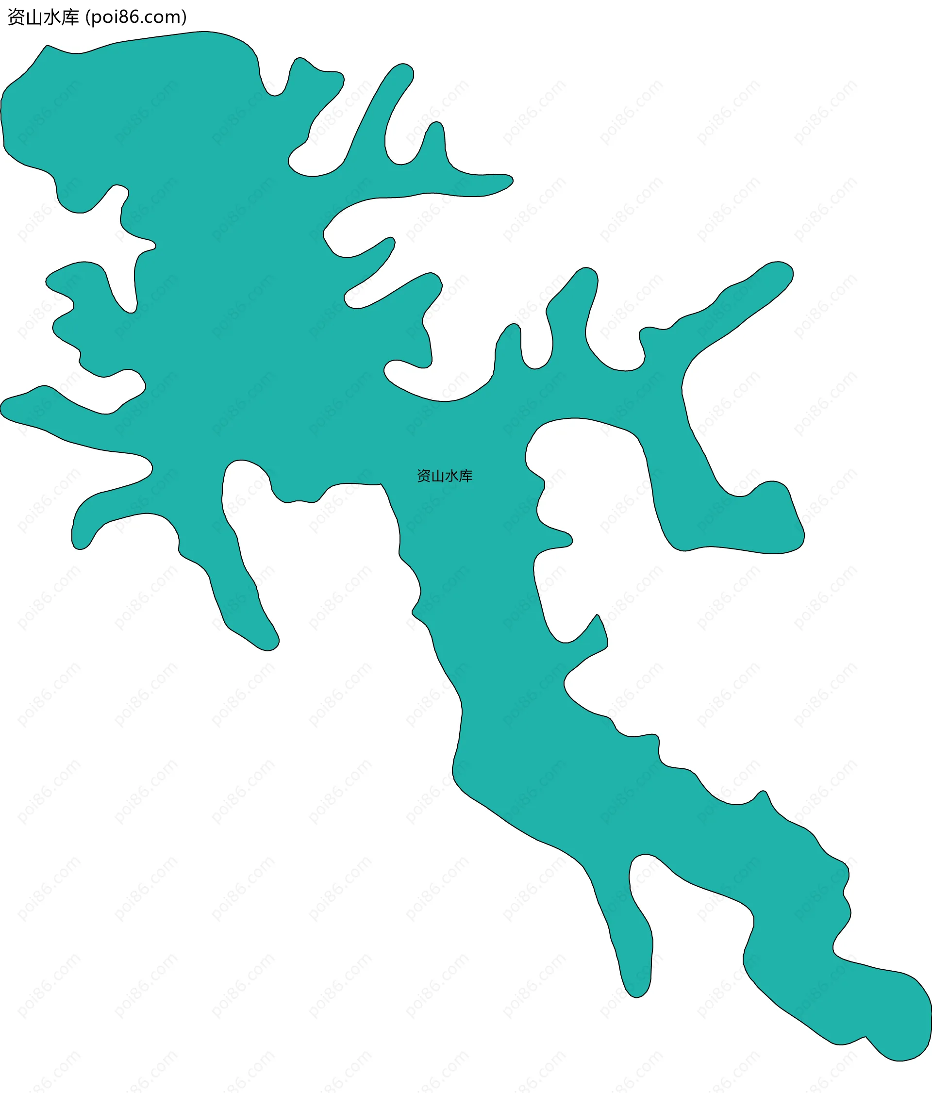 资山水库边界地图