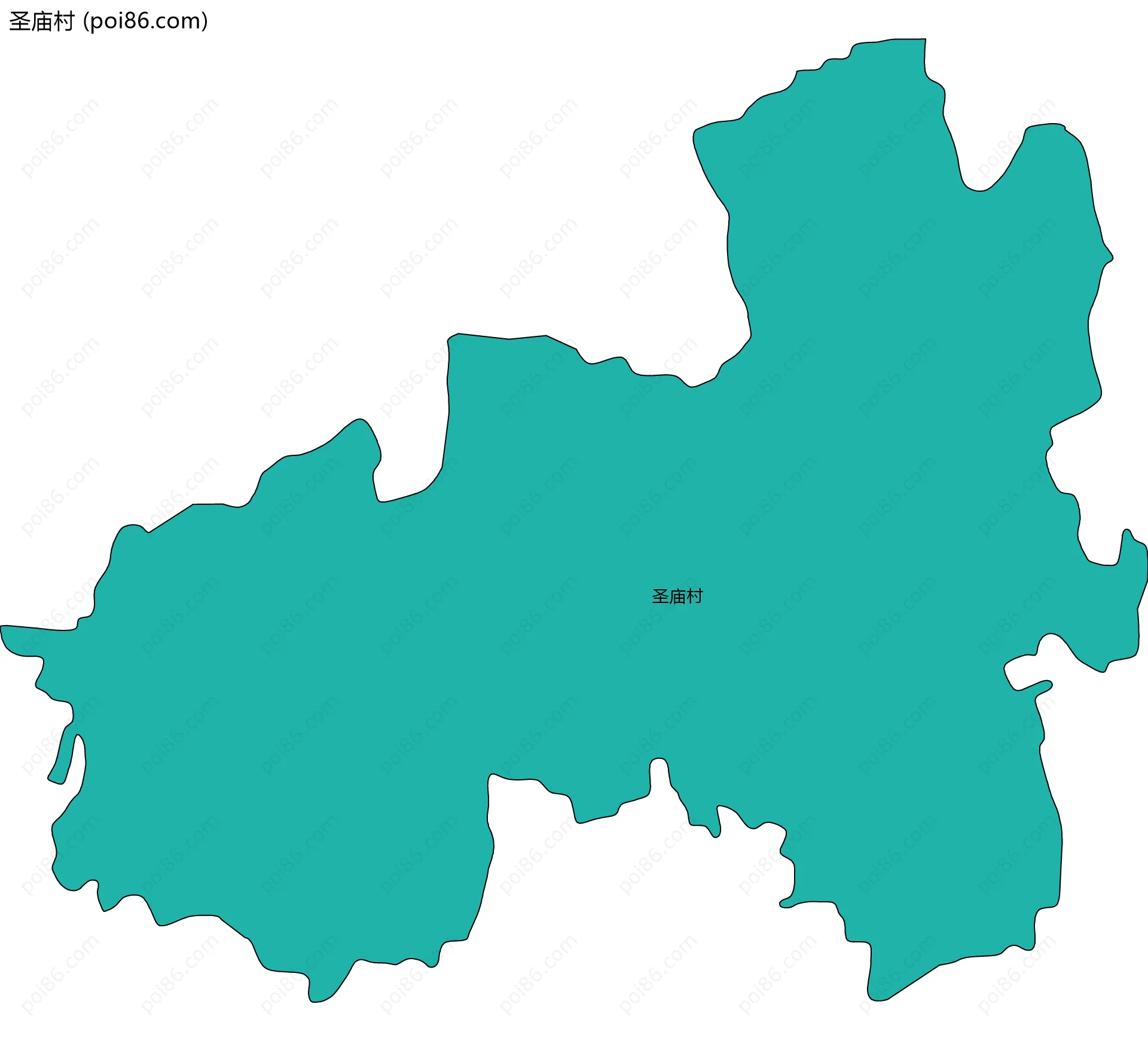 圣庙村边界地图