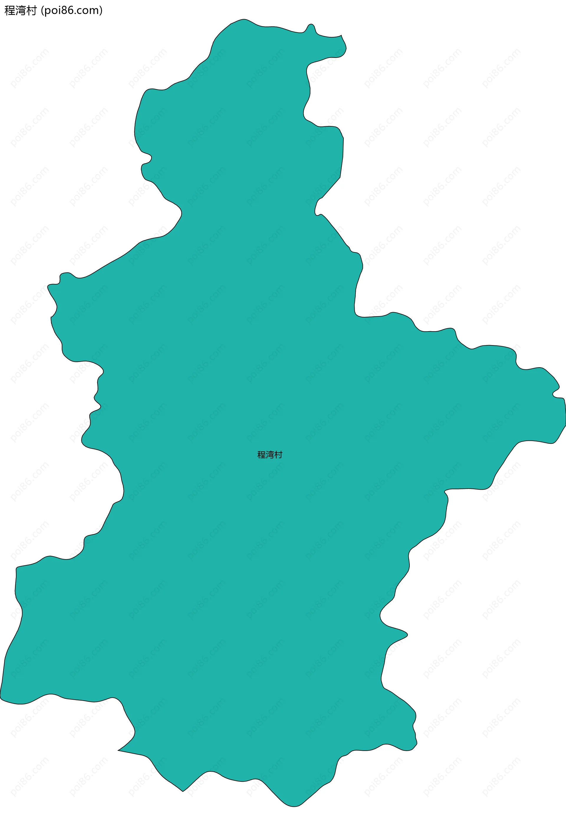 程湾村边界地图