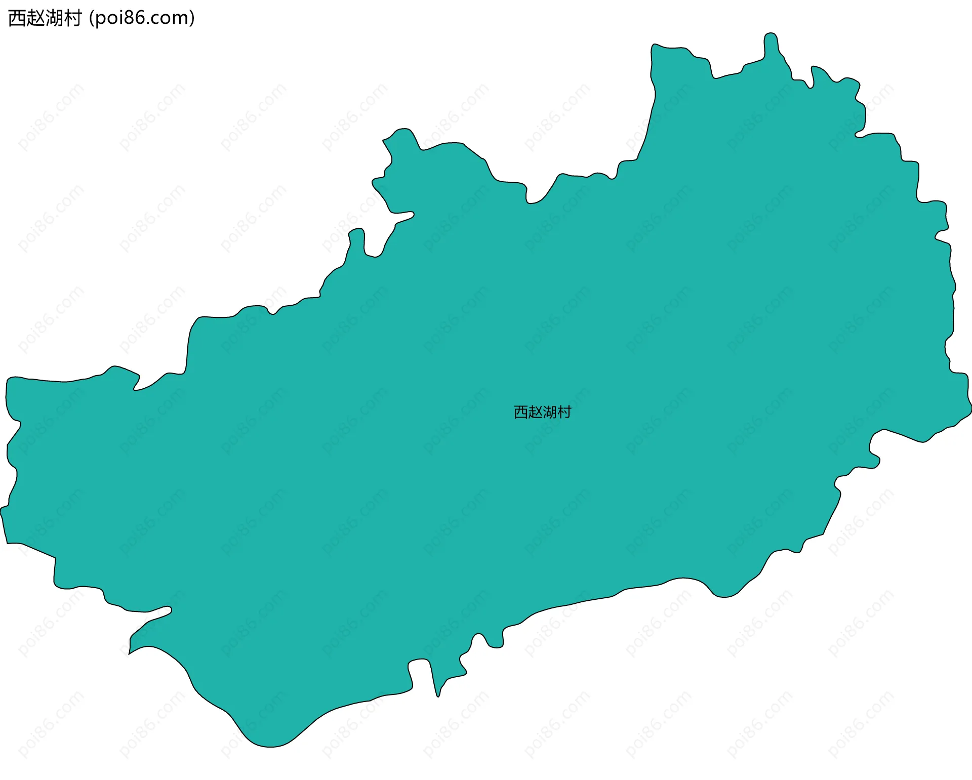 西赵湖村边界地图