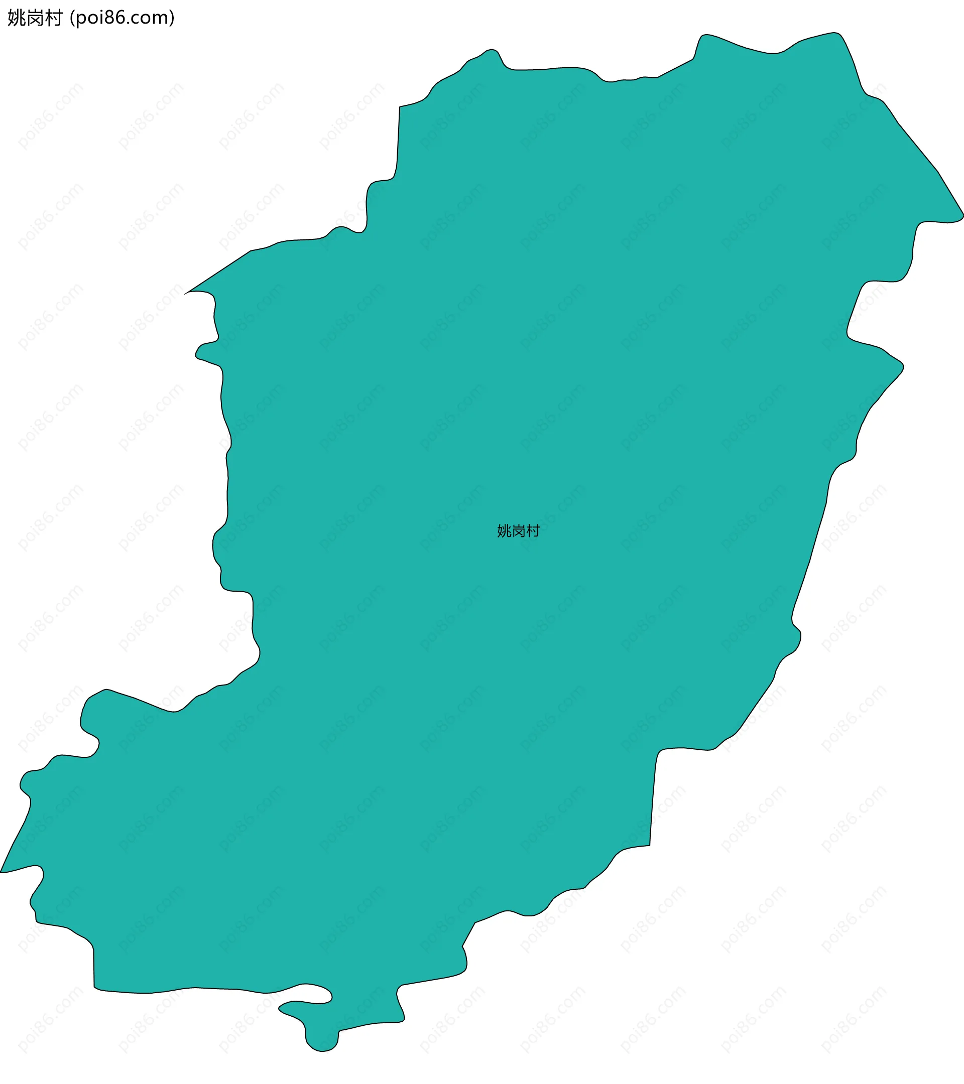 姚岗村边界地图