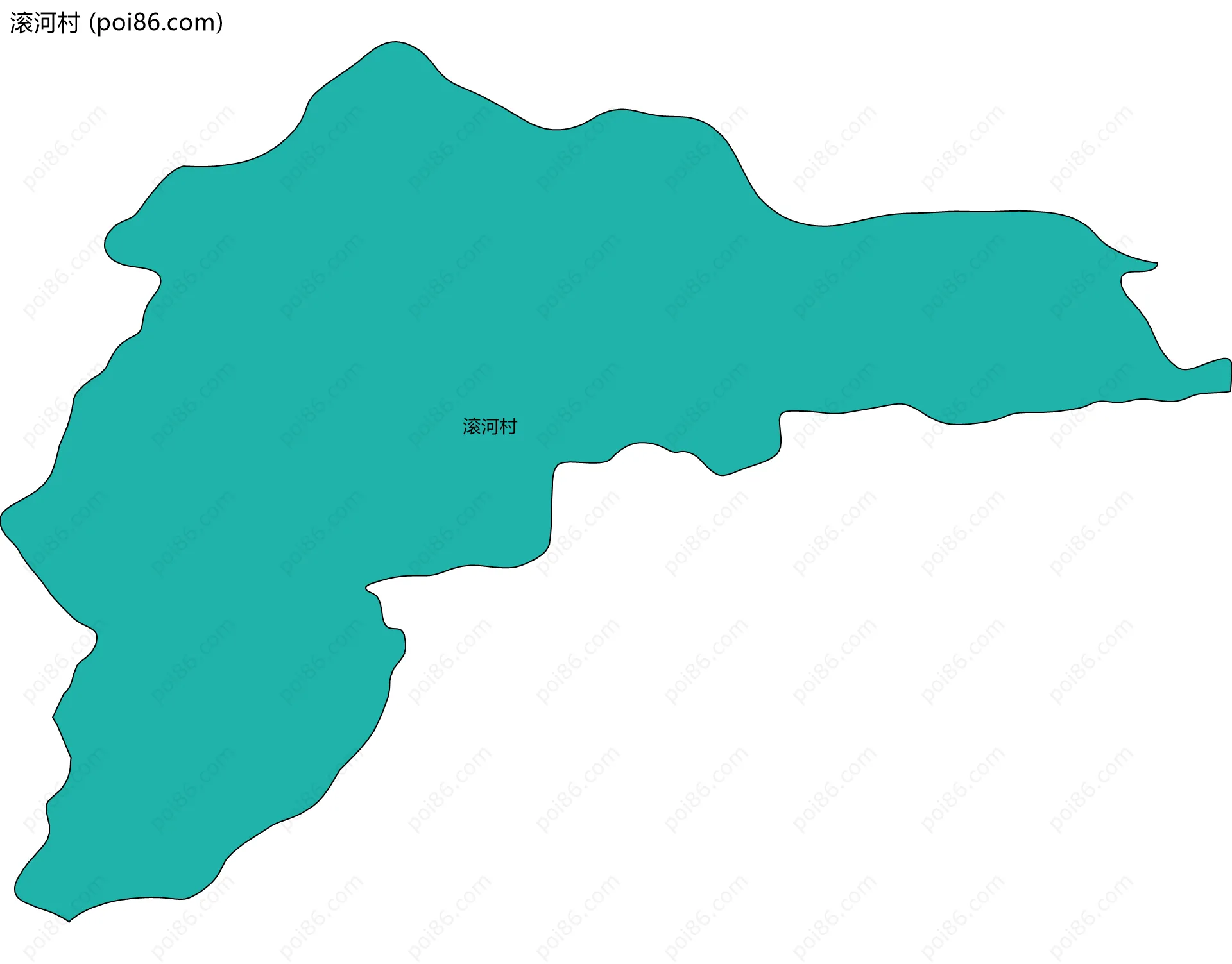 滚河村边界地图