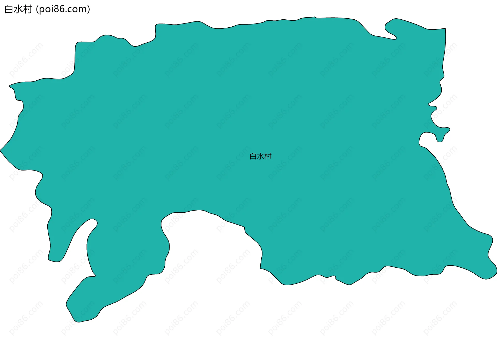 白水村边界地图