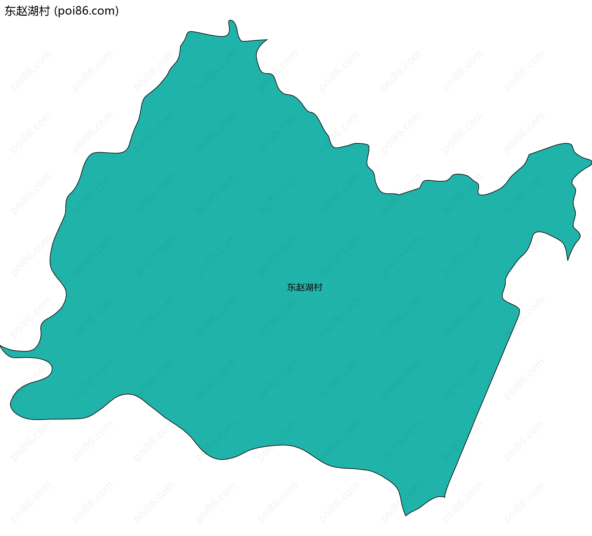 东赵湖村边界地图