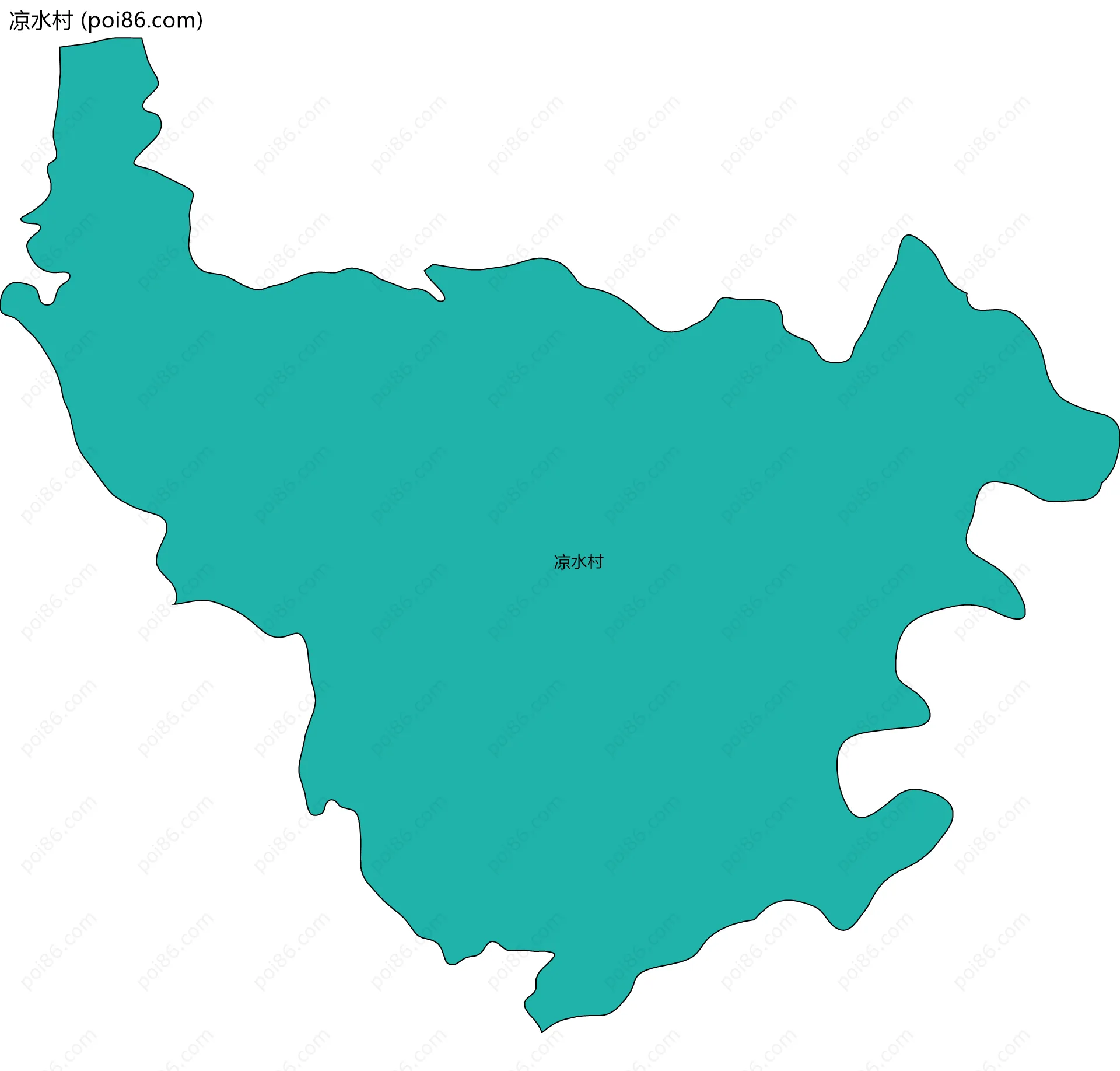 凉水村边界地图