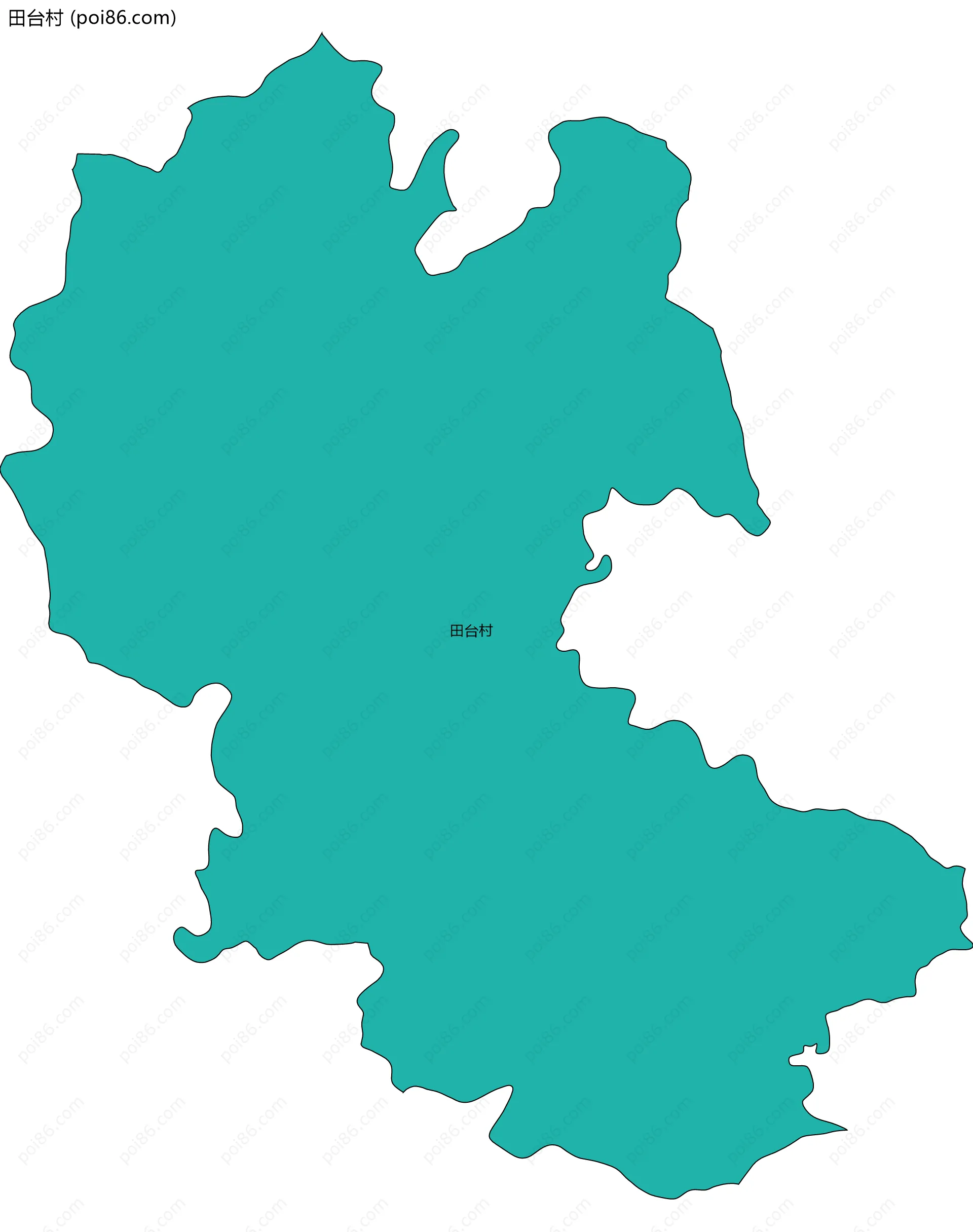 田台村边界地图