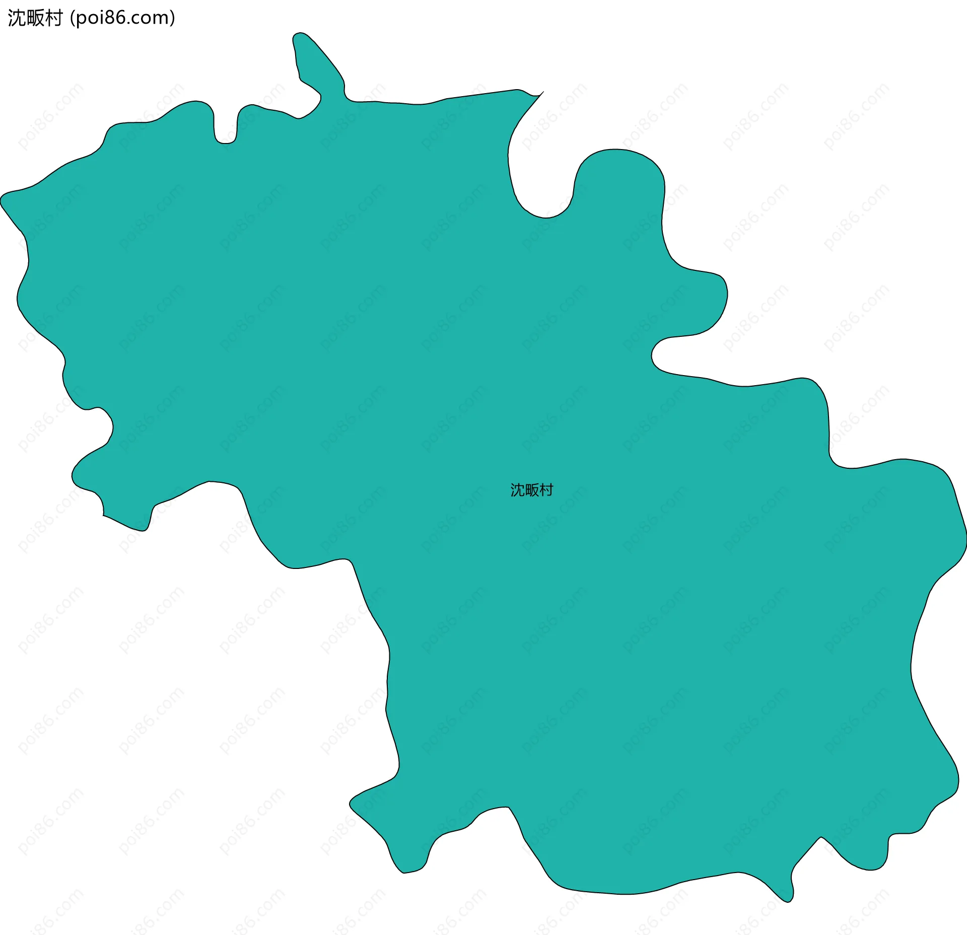 沈畈村边界地图