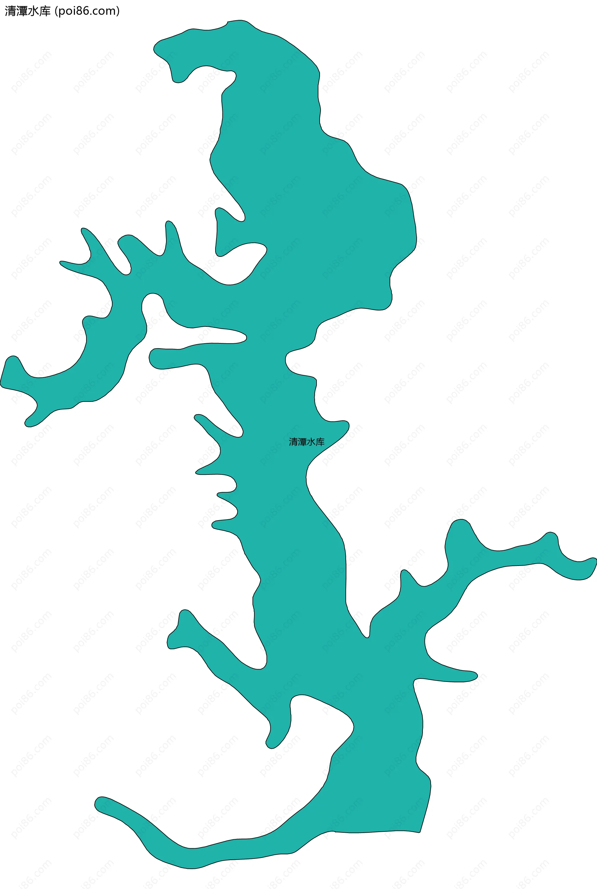 清潭水库边界地图