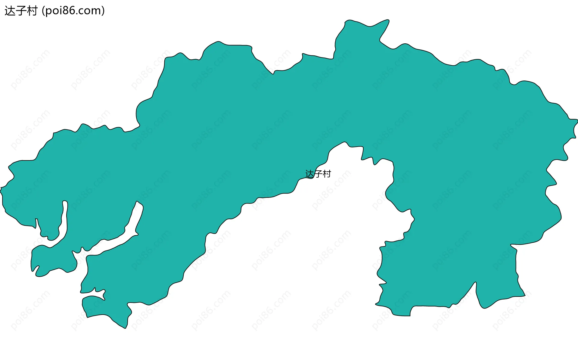 达子村边界地图