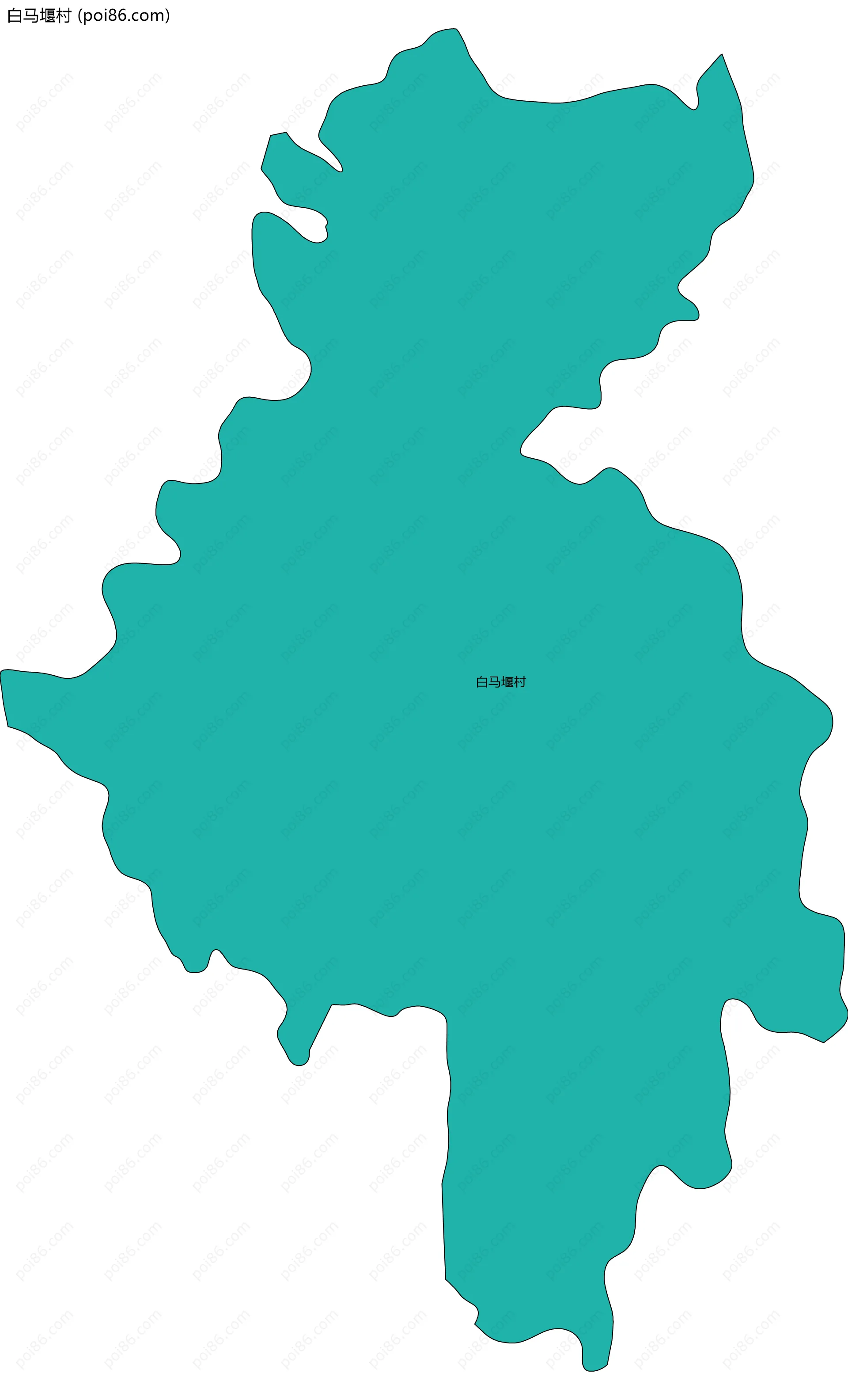 白马堰村边界地图