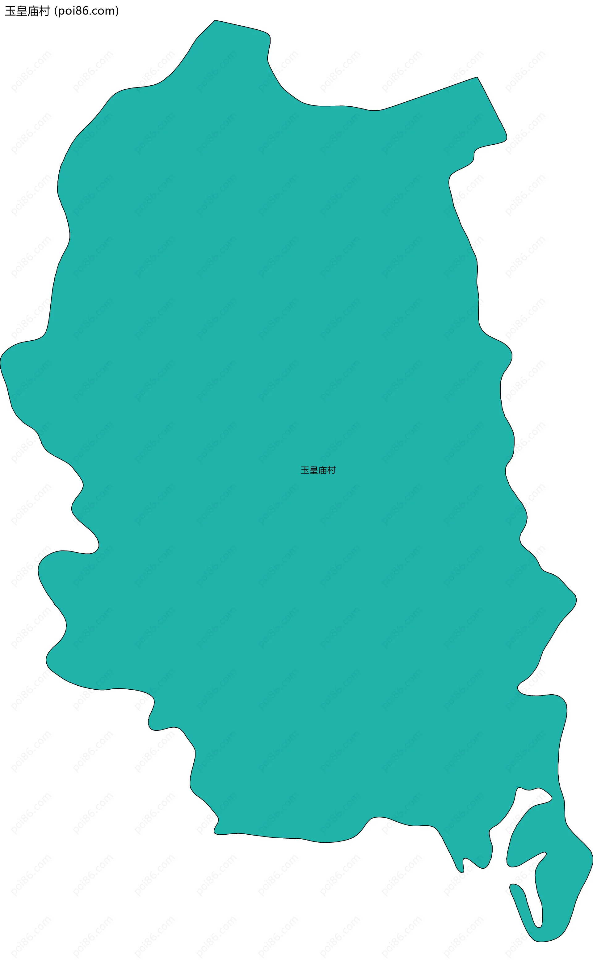 玉皇庙村边界地图