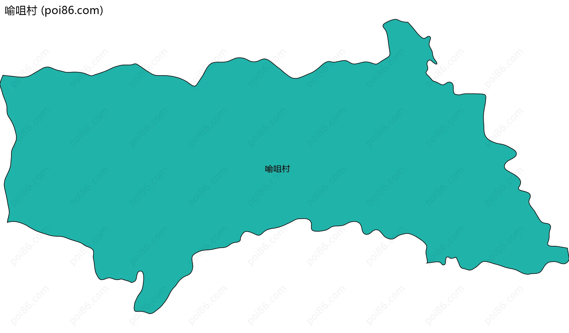 喻咀村边界地图