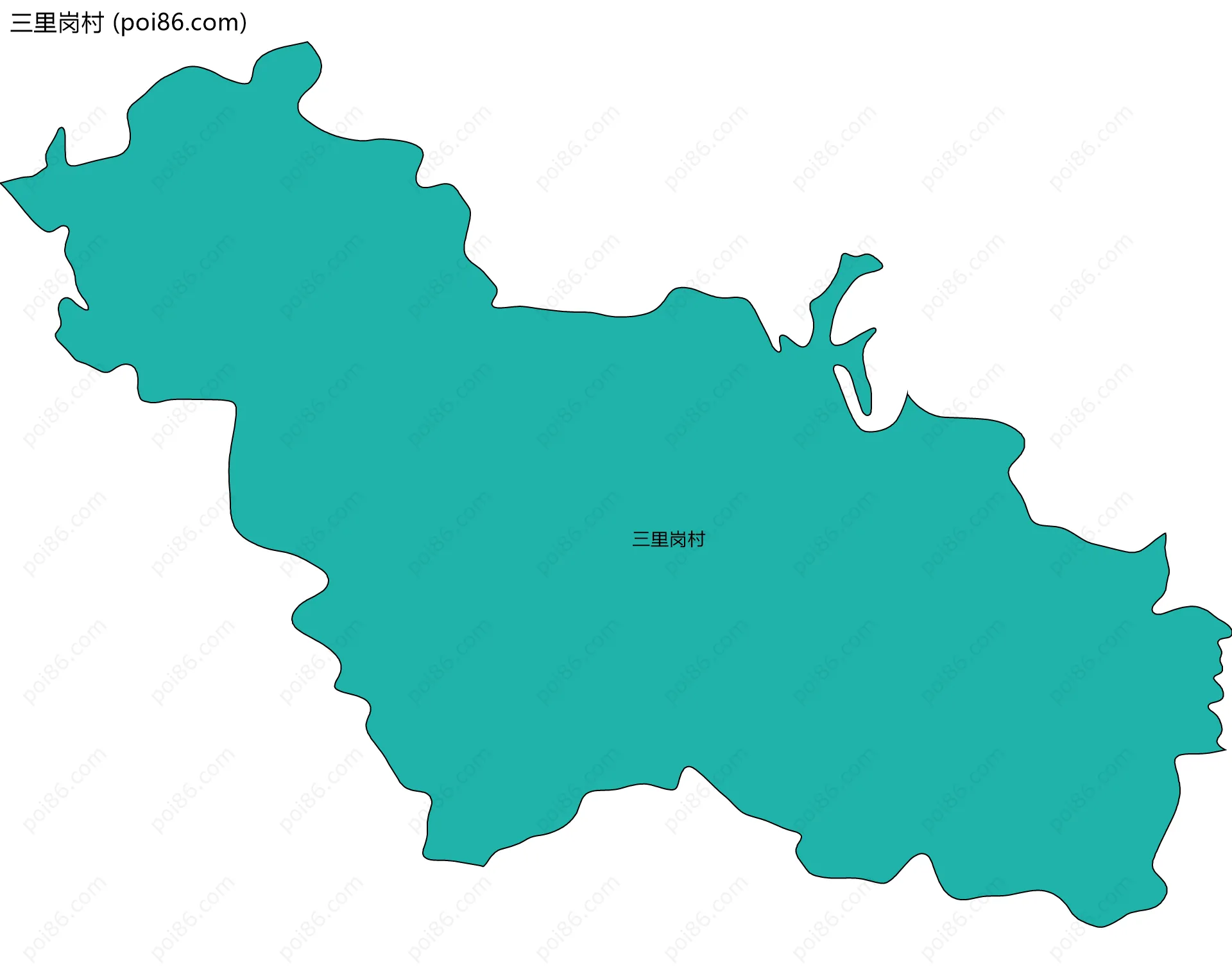 三里岗村边界地图