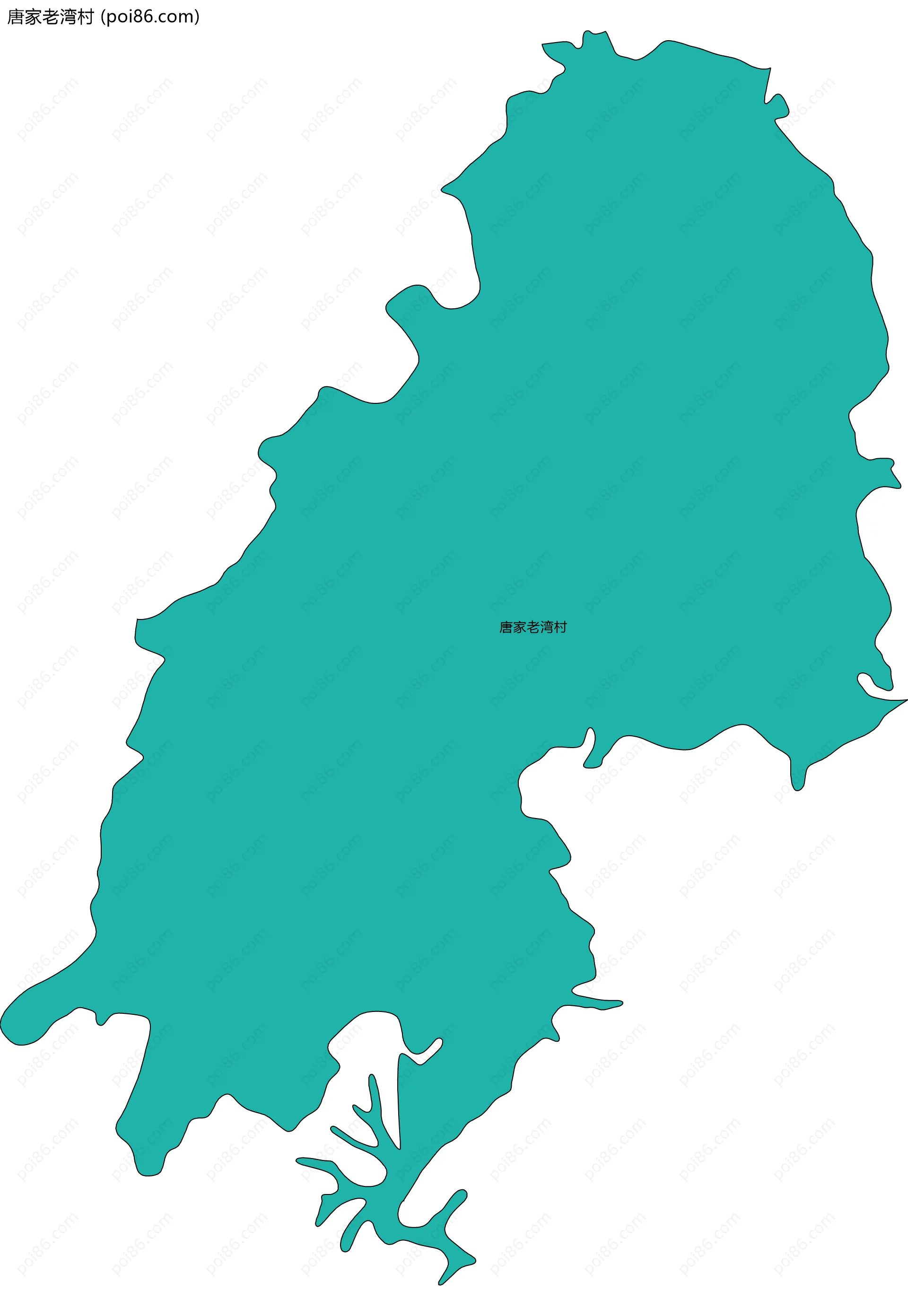 唐家老湾村边界地图