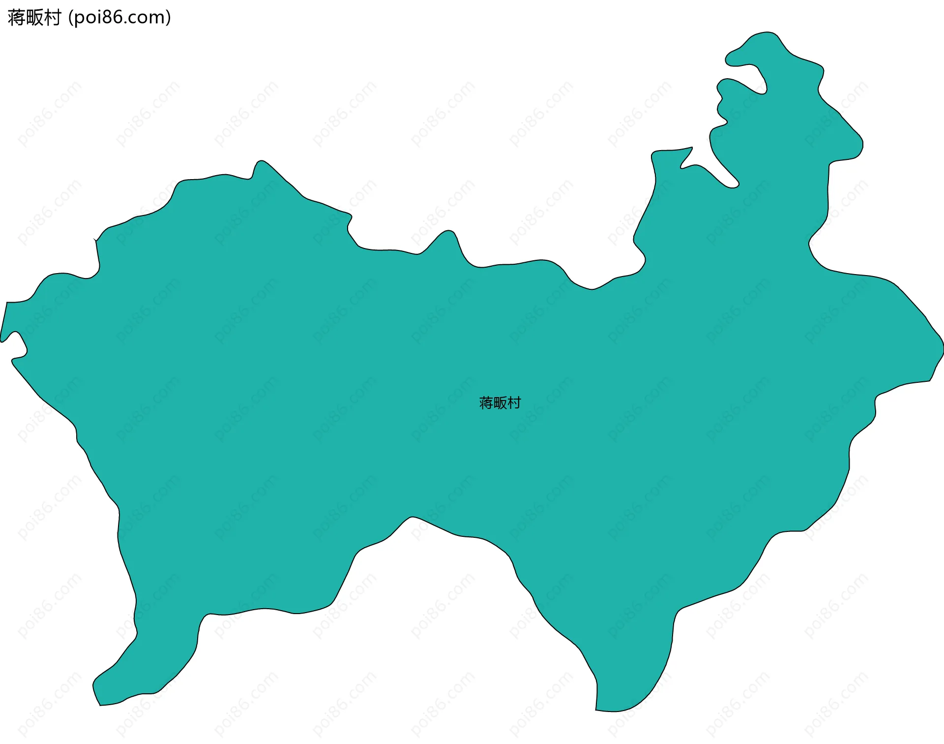 蒋畈村边界地图