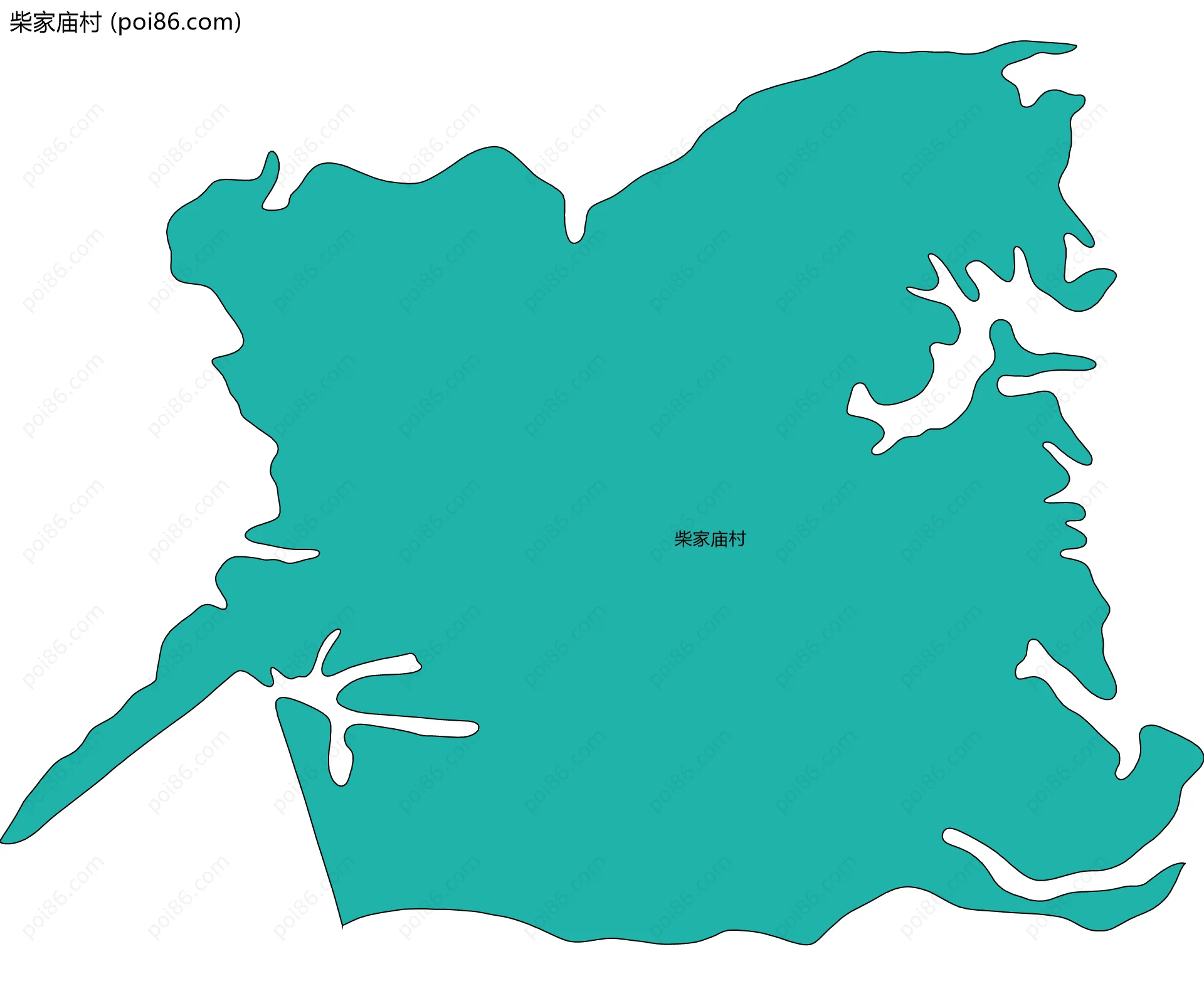 柴家庙村边界地图
