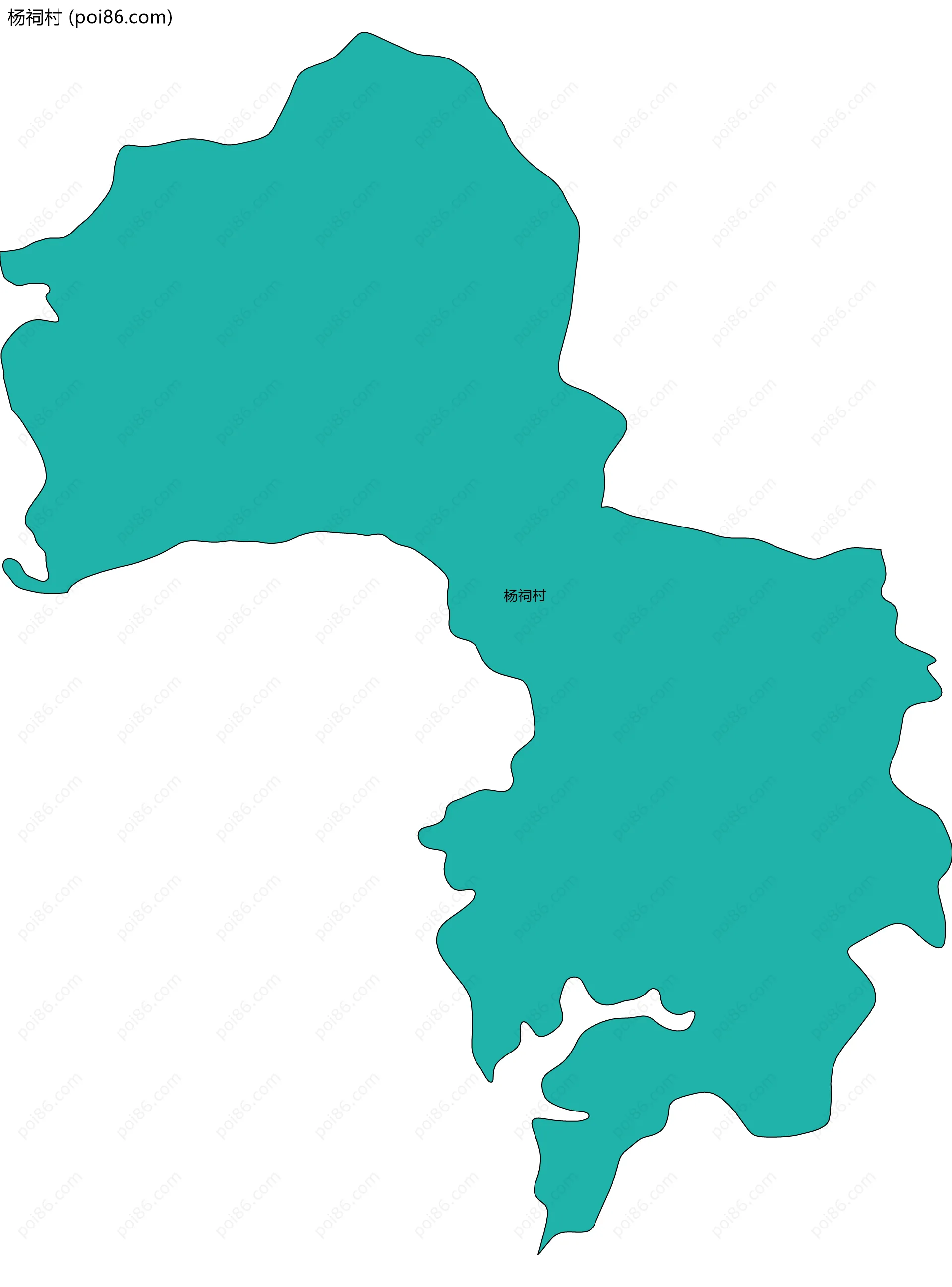 杨祠村边界地图