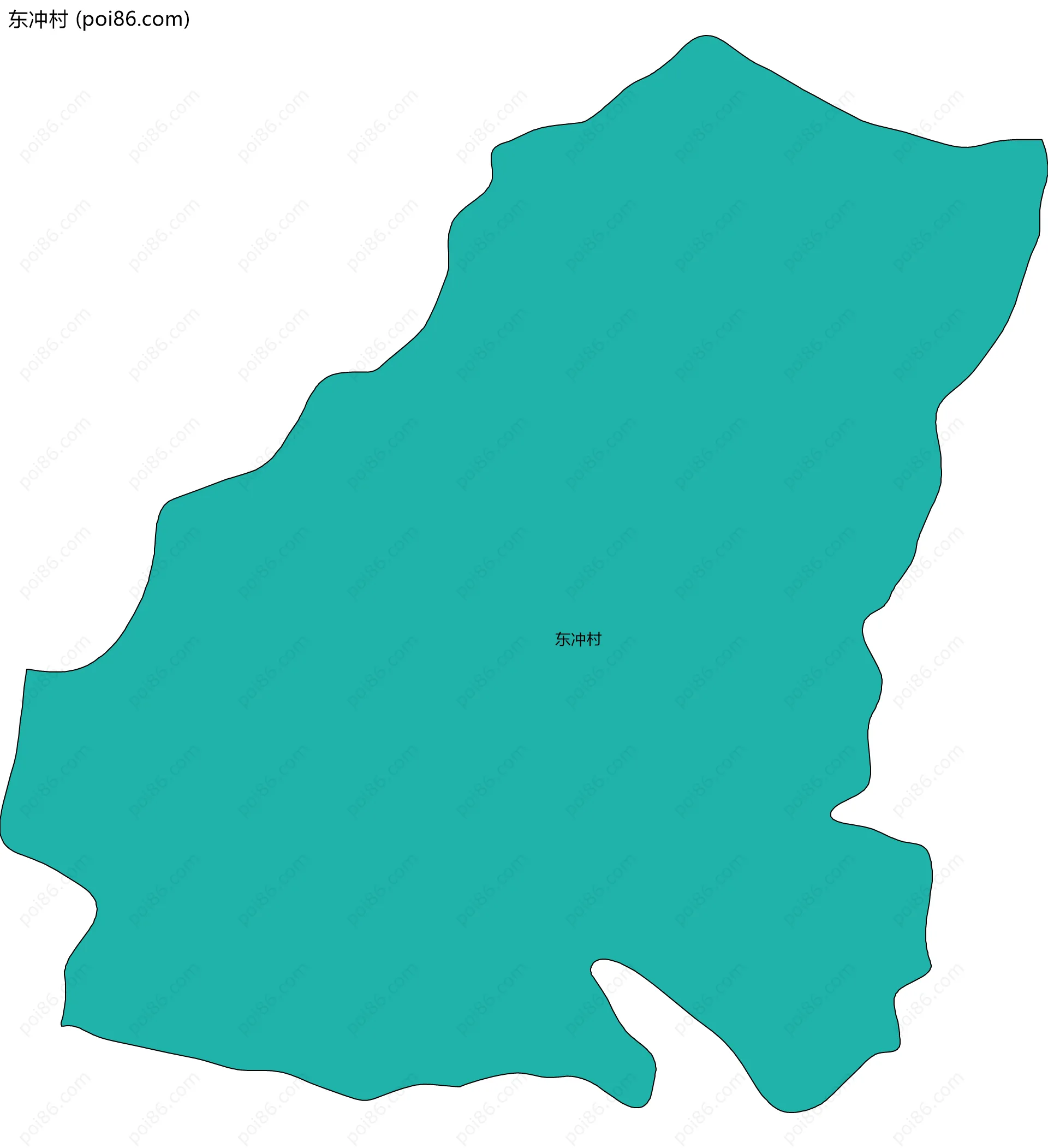 东冲村边界地图