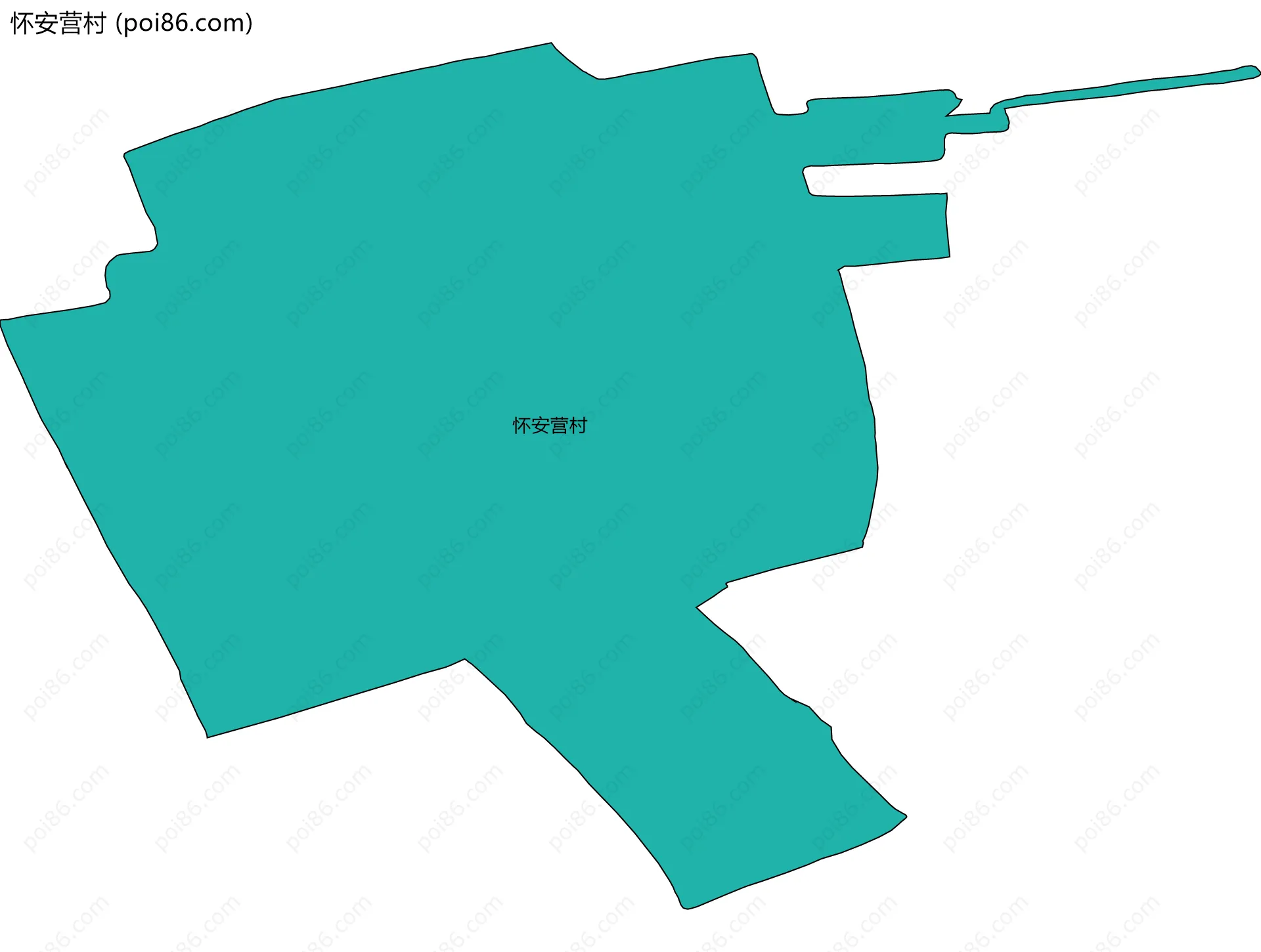 怀安营村边界地图